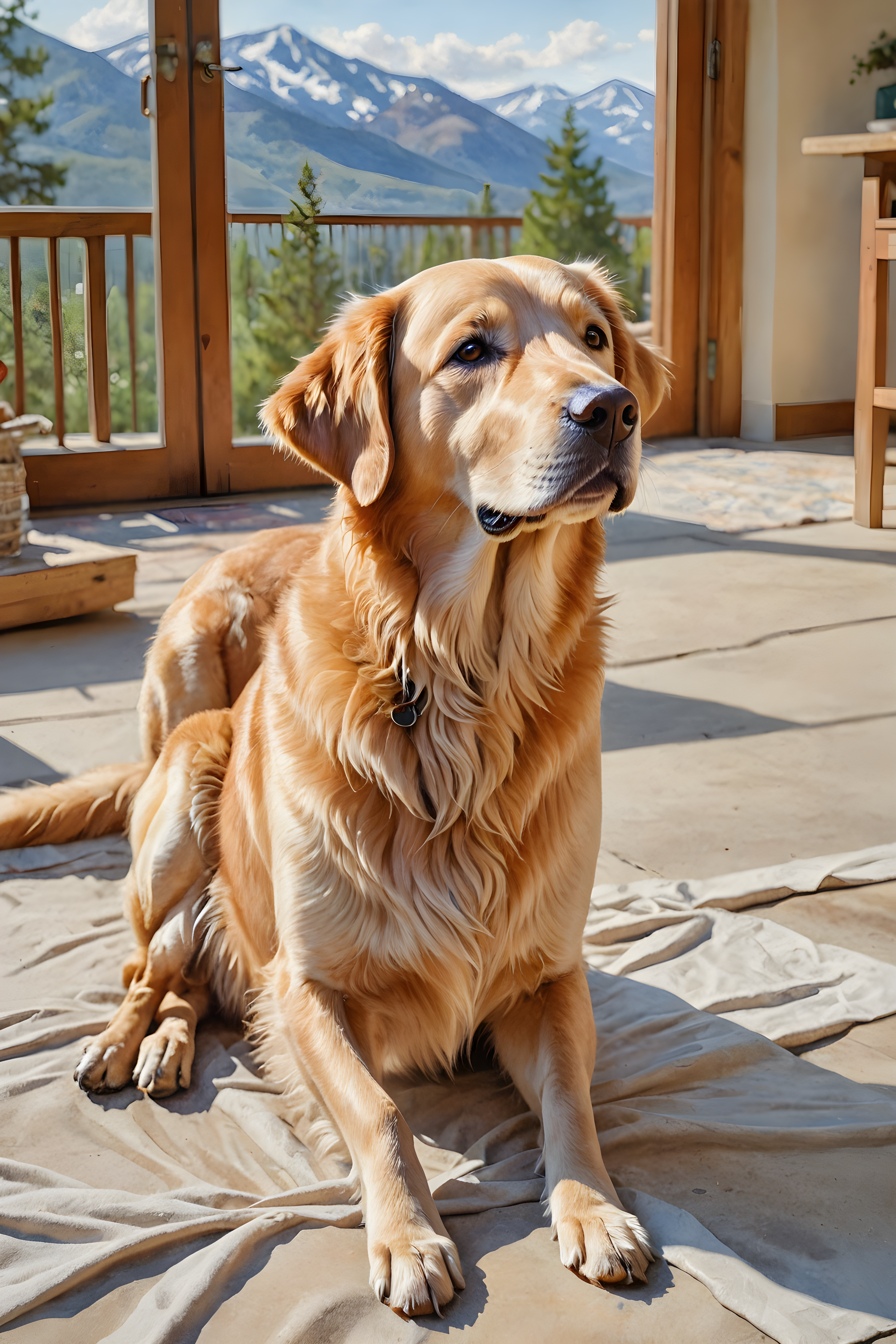 Soulful Retriever — Watercolor (Playful)