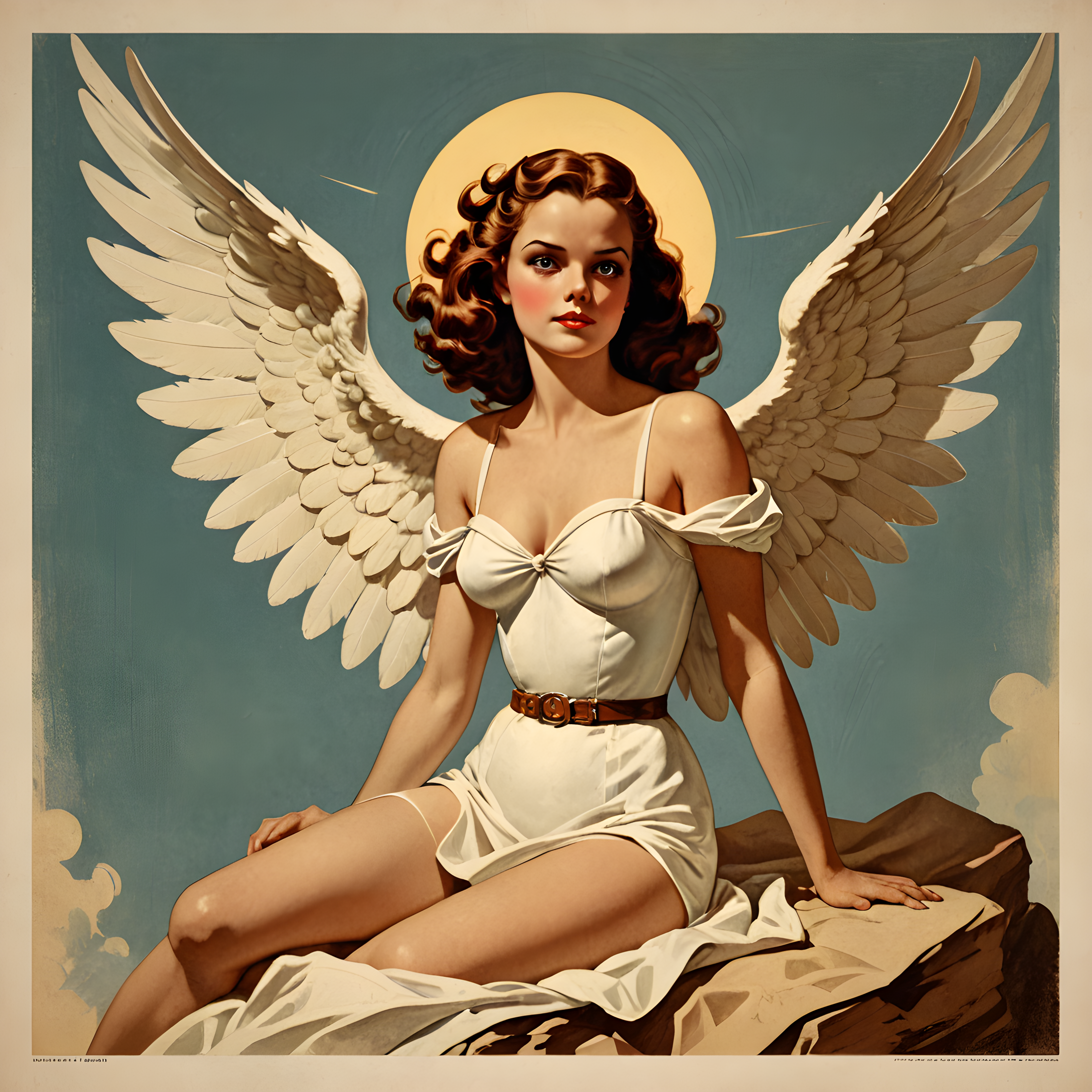 Angel Cavalier — Vintage Poster (Motivational)