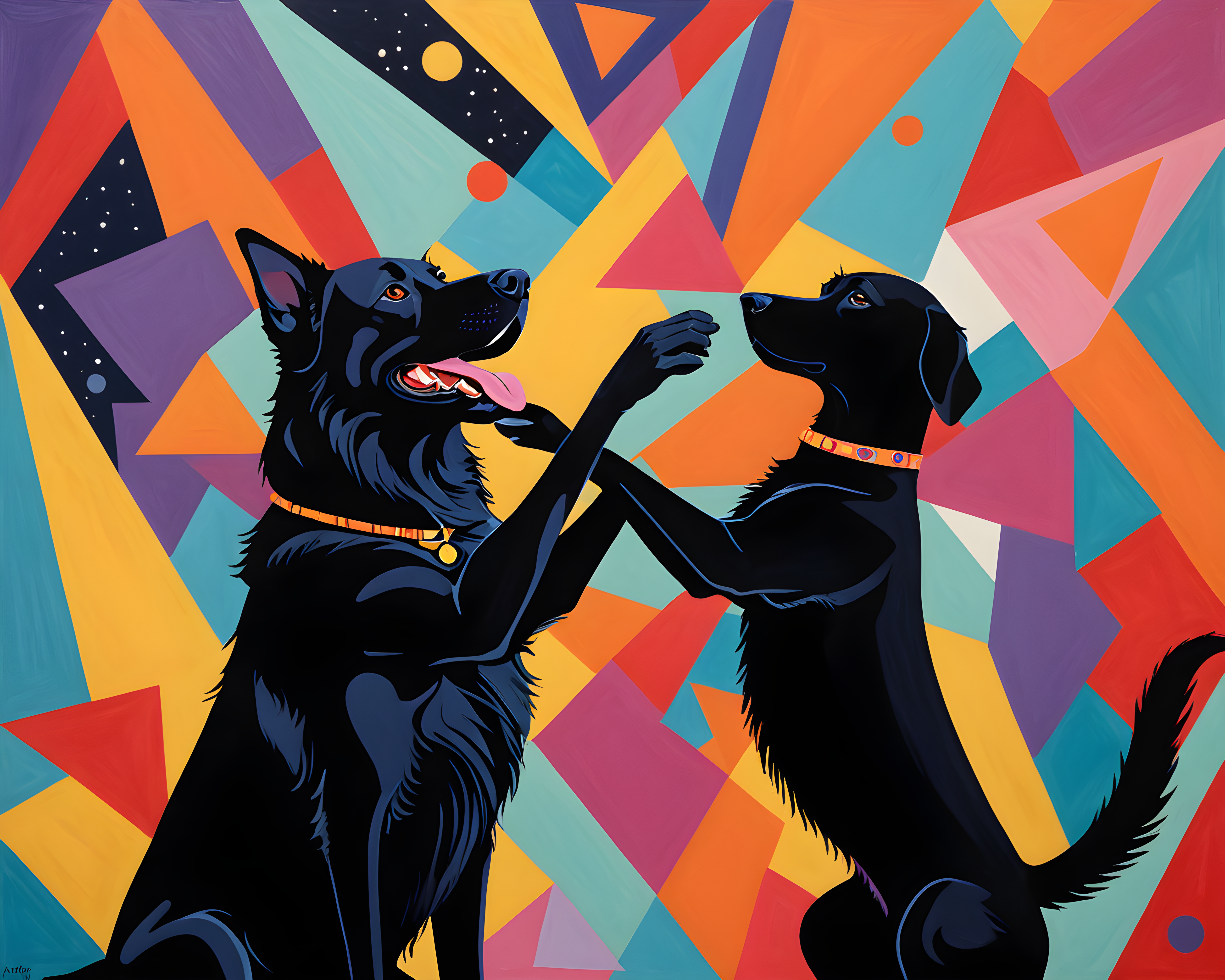 Celestial Retriever — Abstract (Funny)