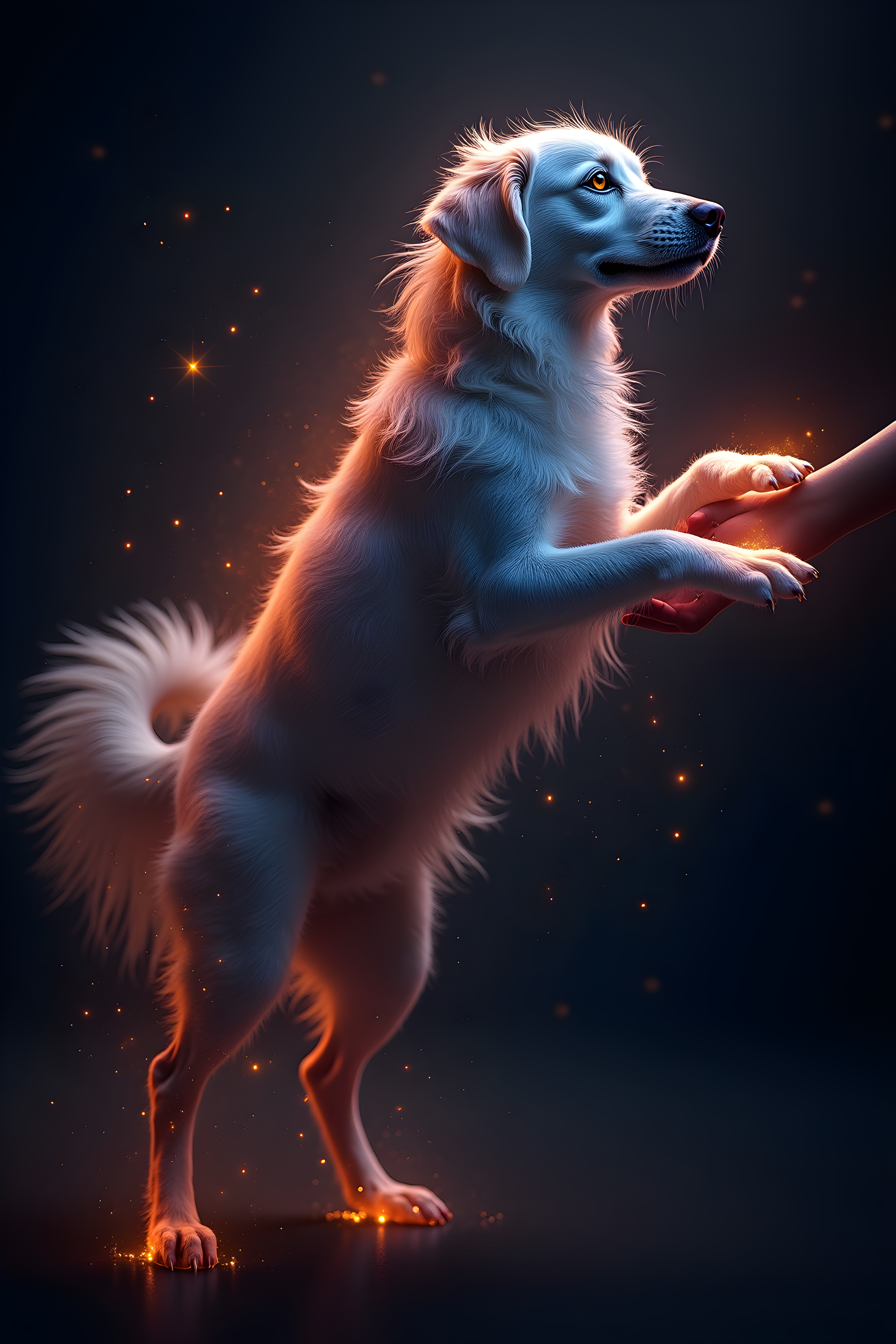 Celestial Retriever — Hyper-Realistic (Energetic)