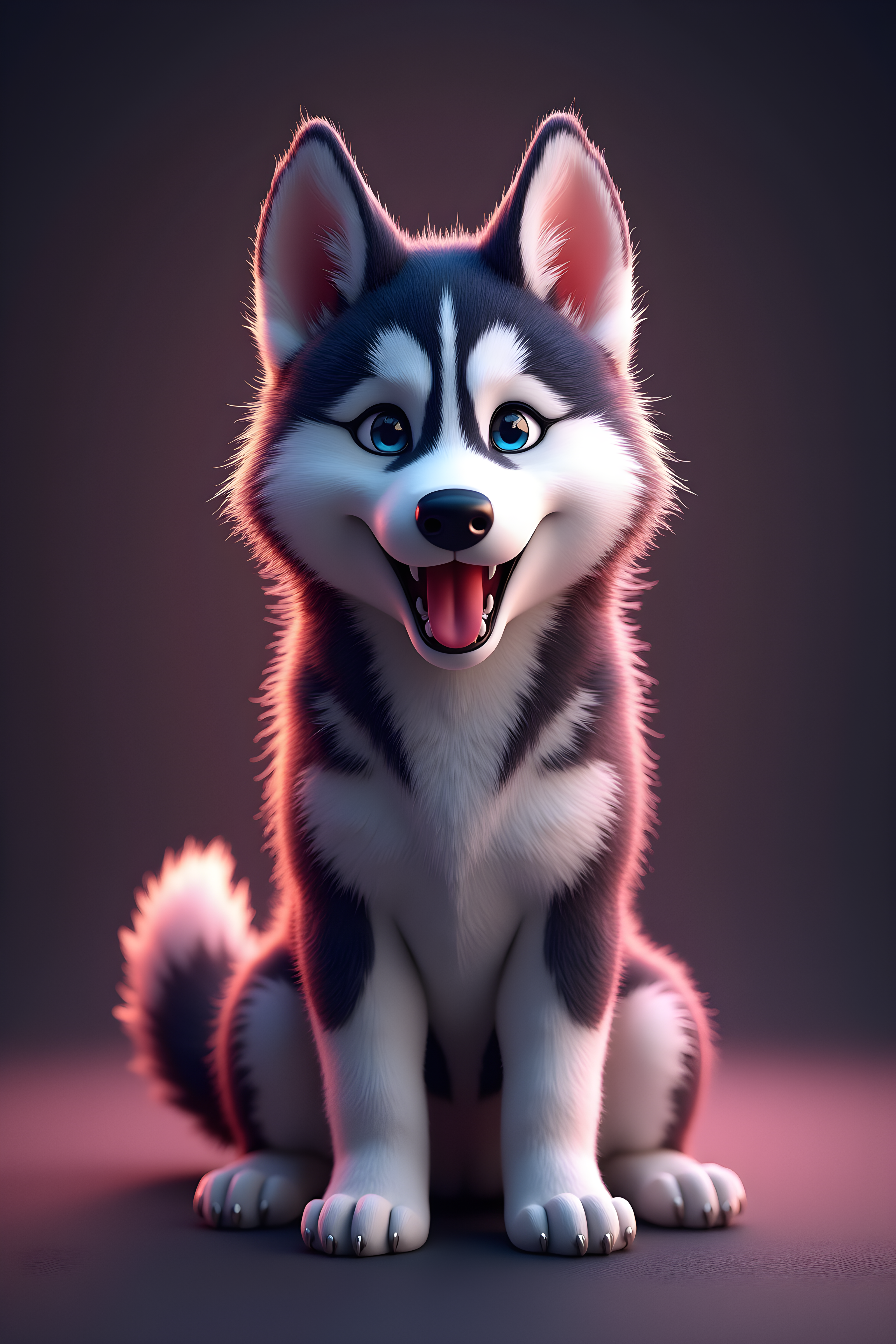 Galaxy Husky — Hyper-Realistic (Happy)