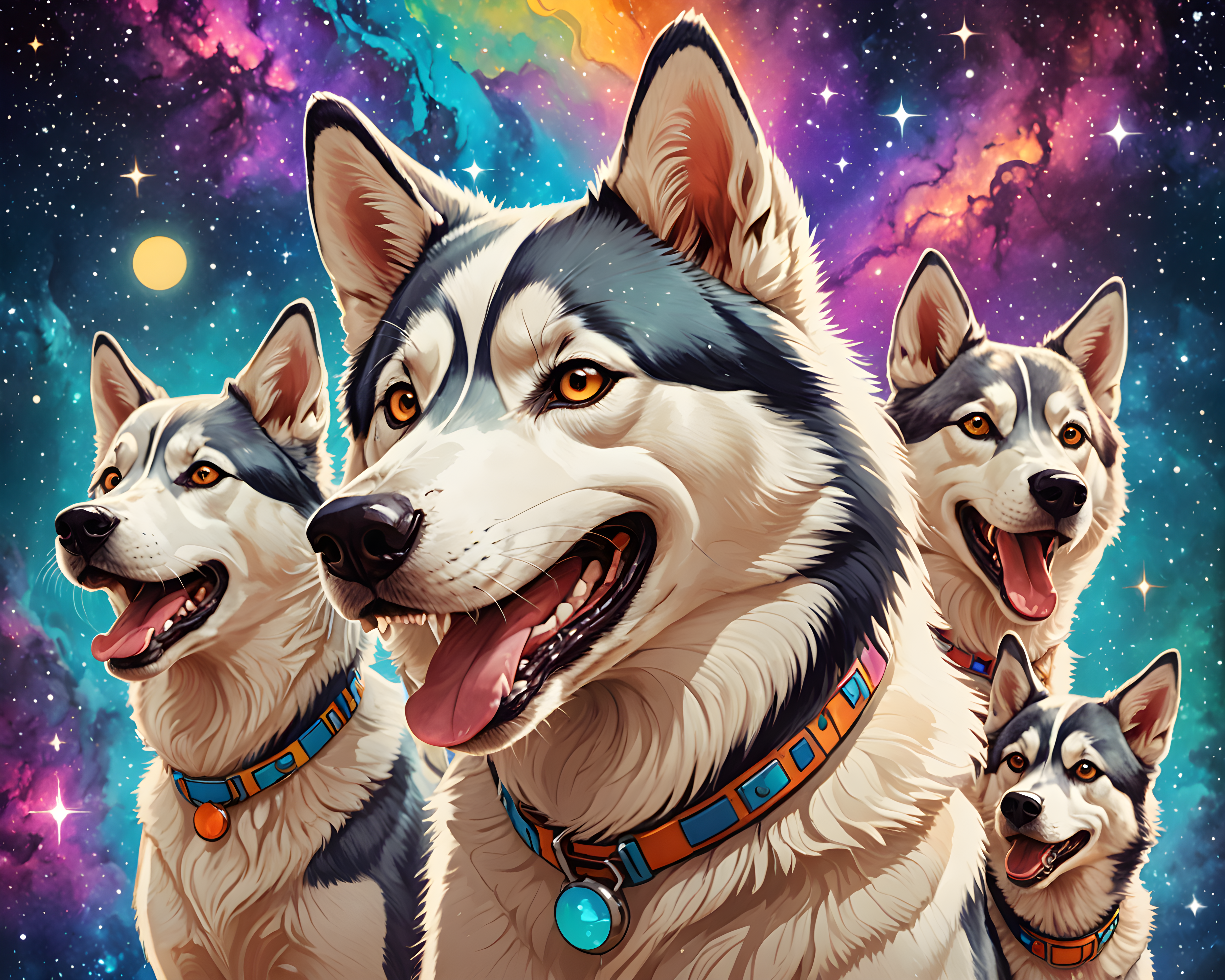Galaxy Husky — Retro (Happy)