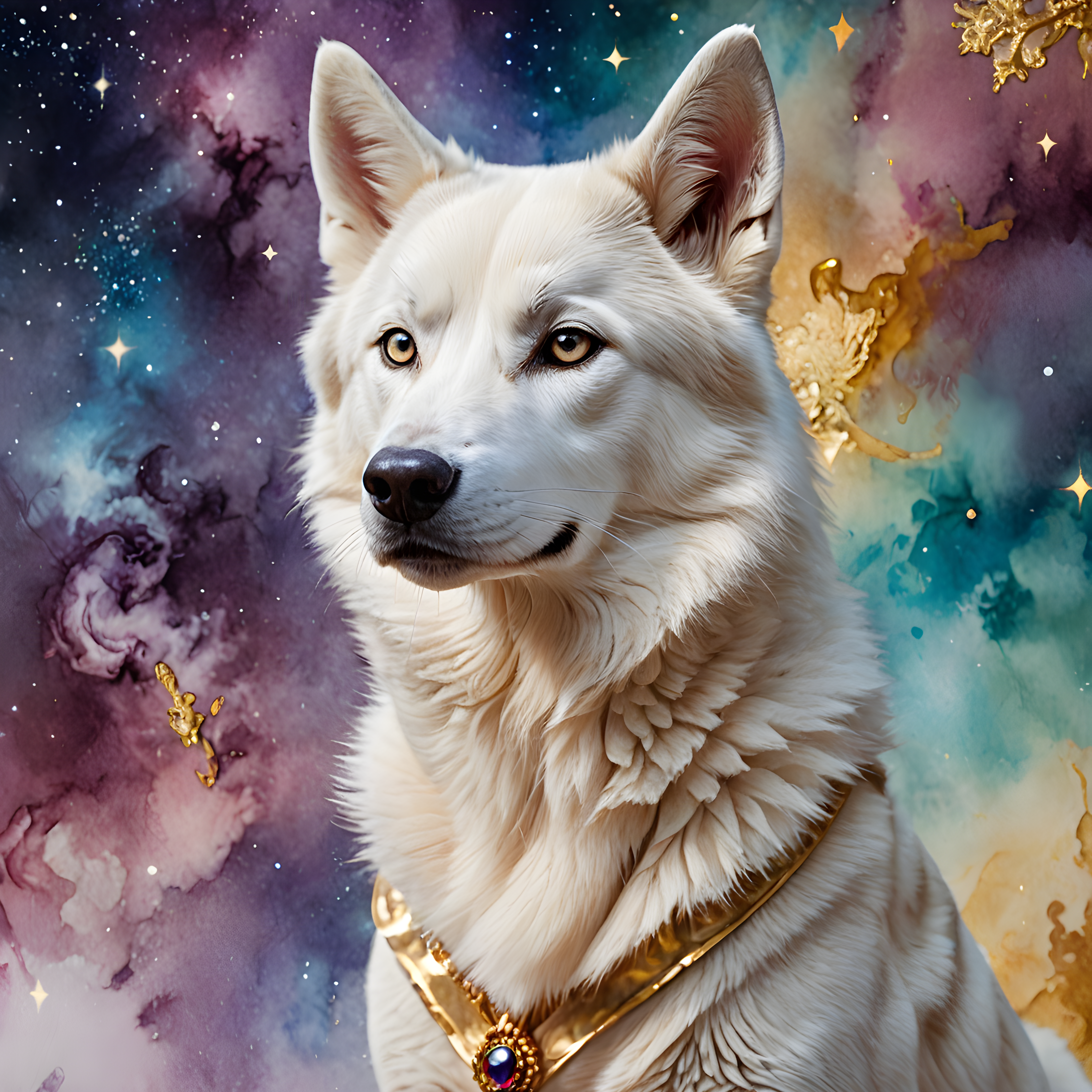 Galaxy Husky — Watercolor (Luxury)