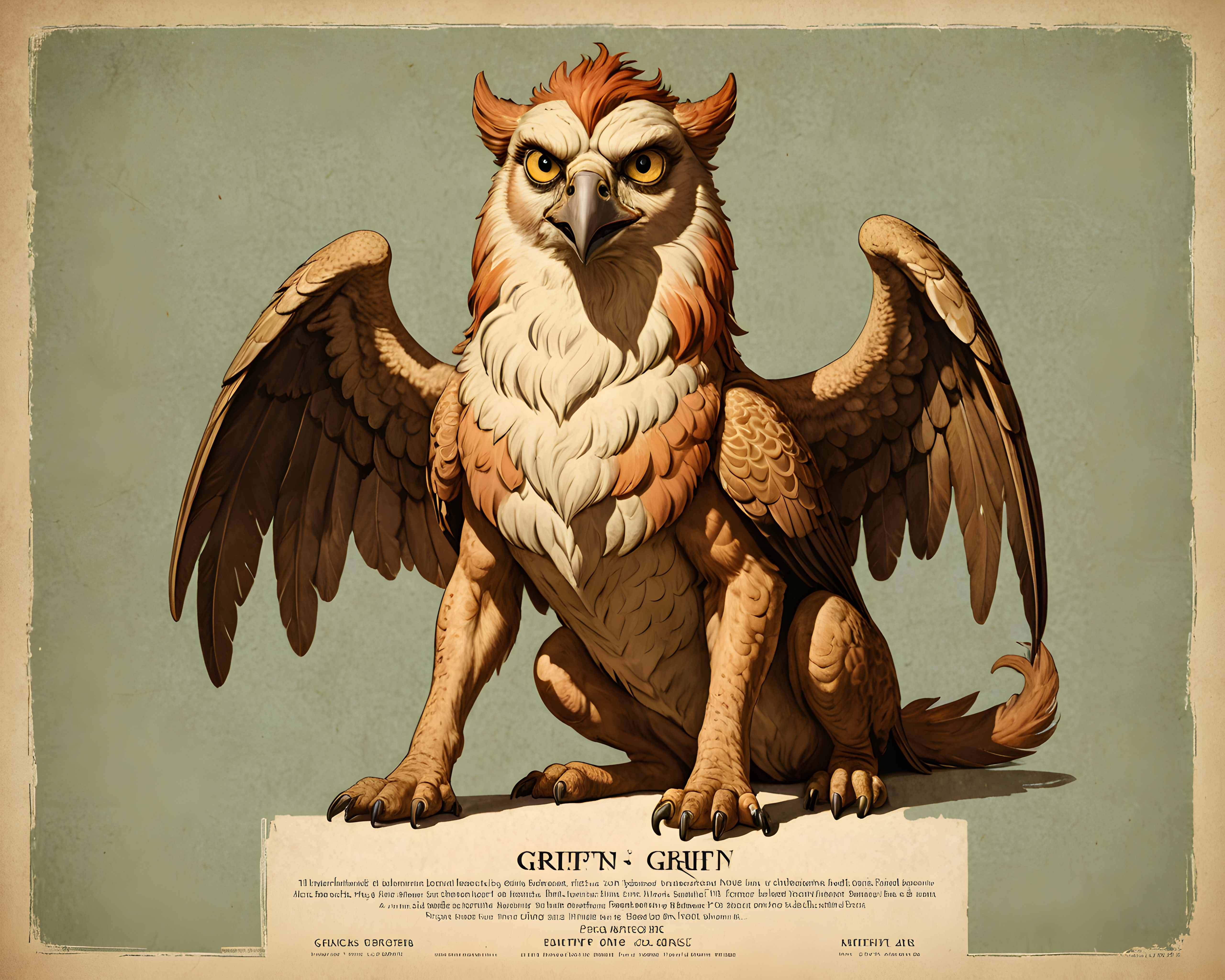 Griffin Pet — Vintage Poster (Funny)