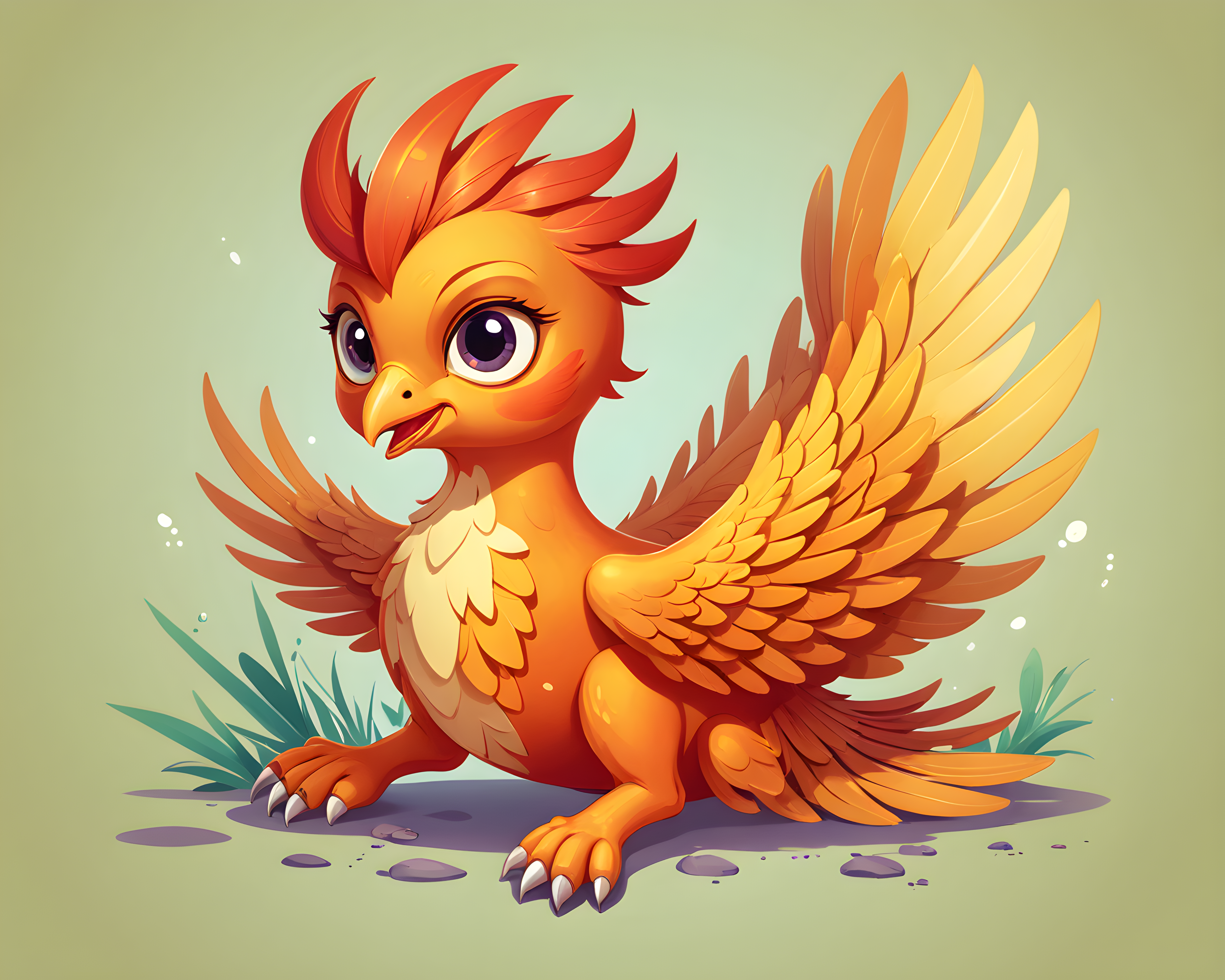 Phoenix Bird — Cartoon / Kawaii (Energetic)