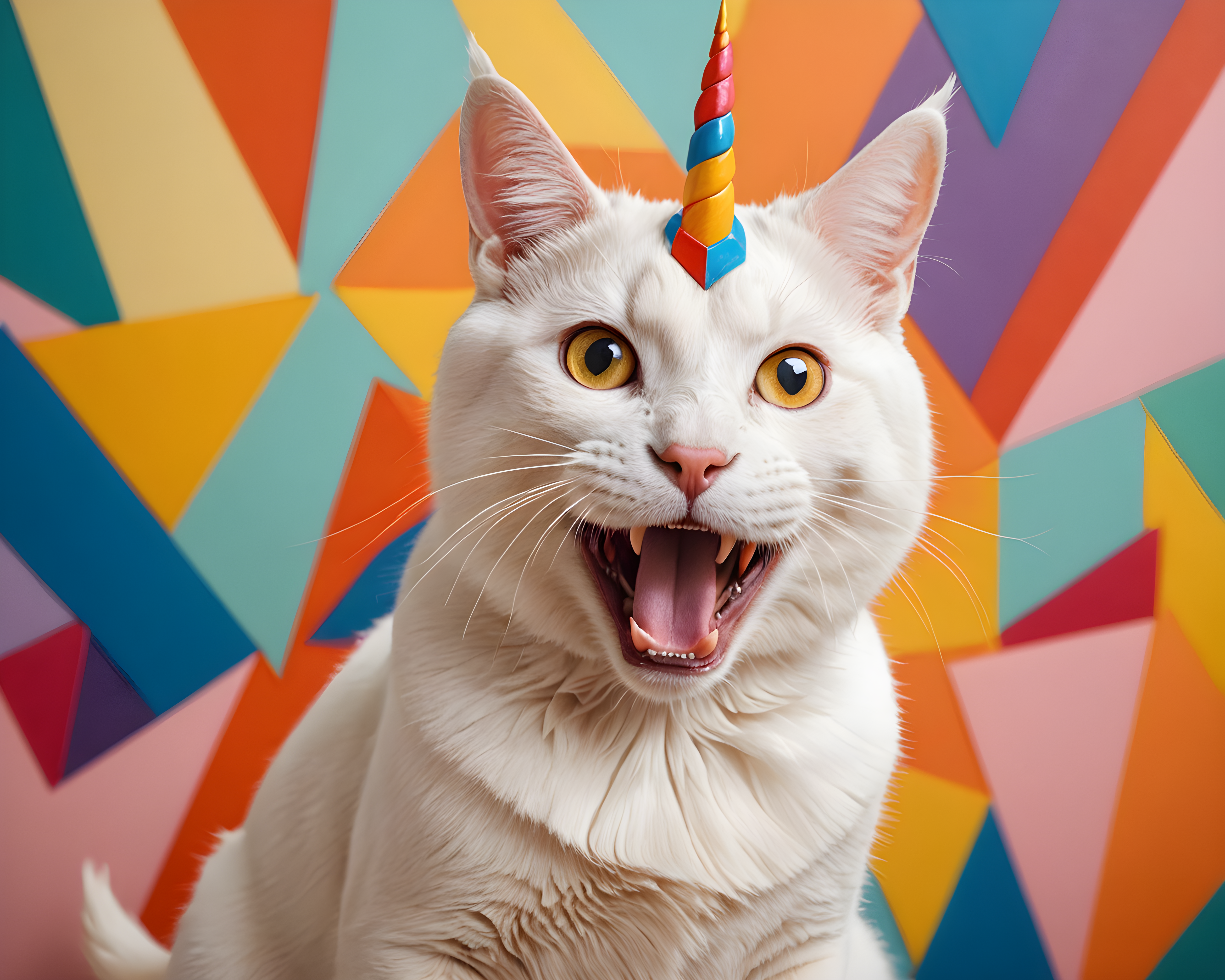 Unicorn Cat — Abstract (Happy)