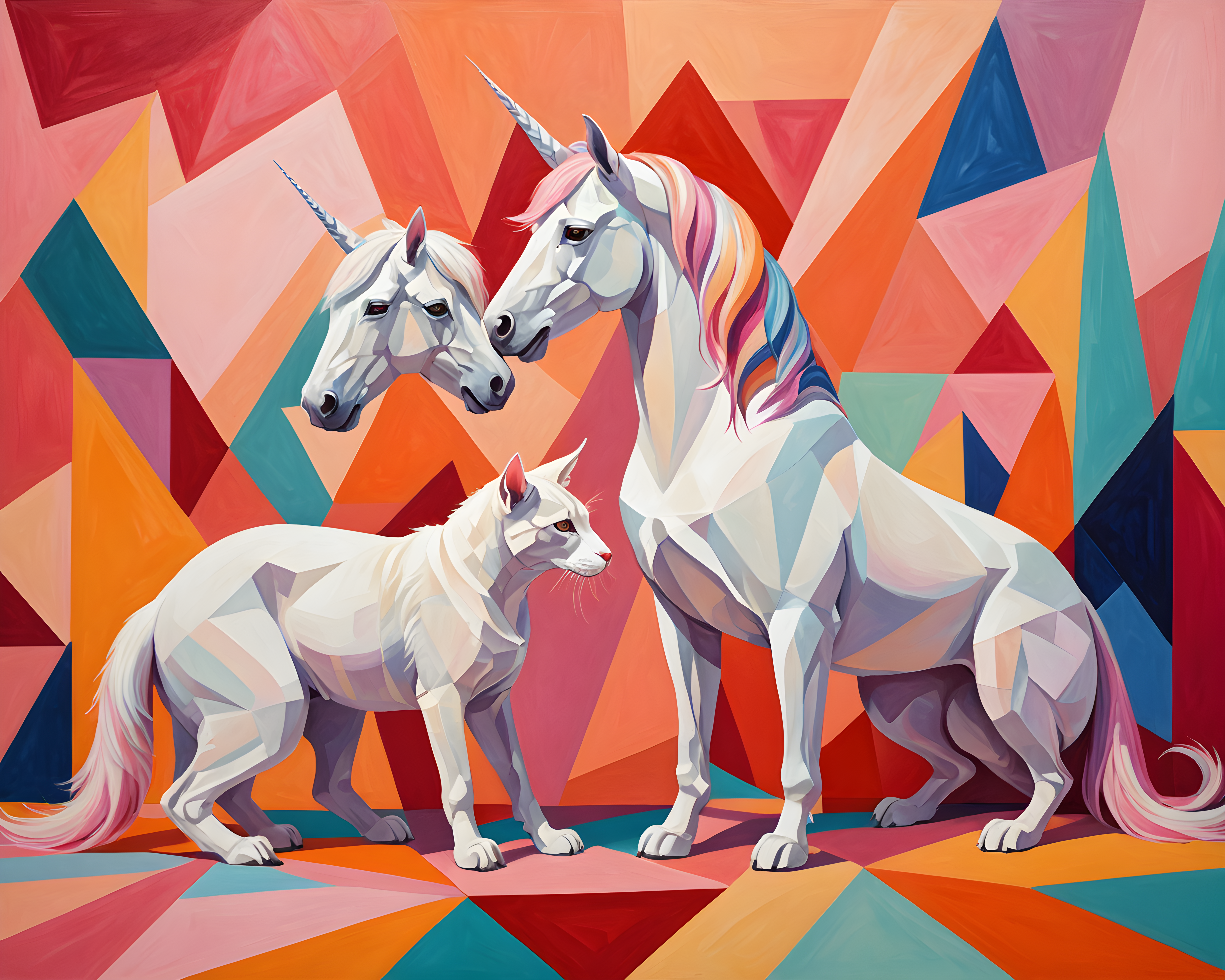 Unicorn Cat — Abstract (Romantic)