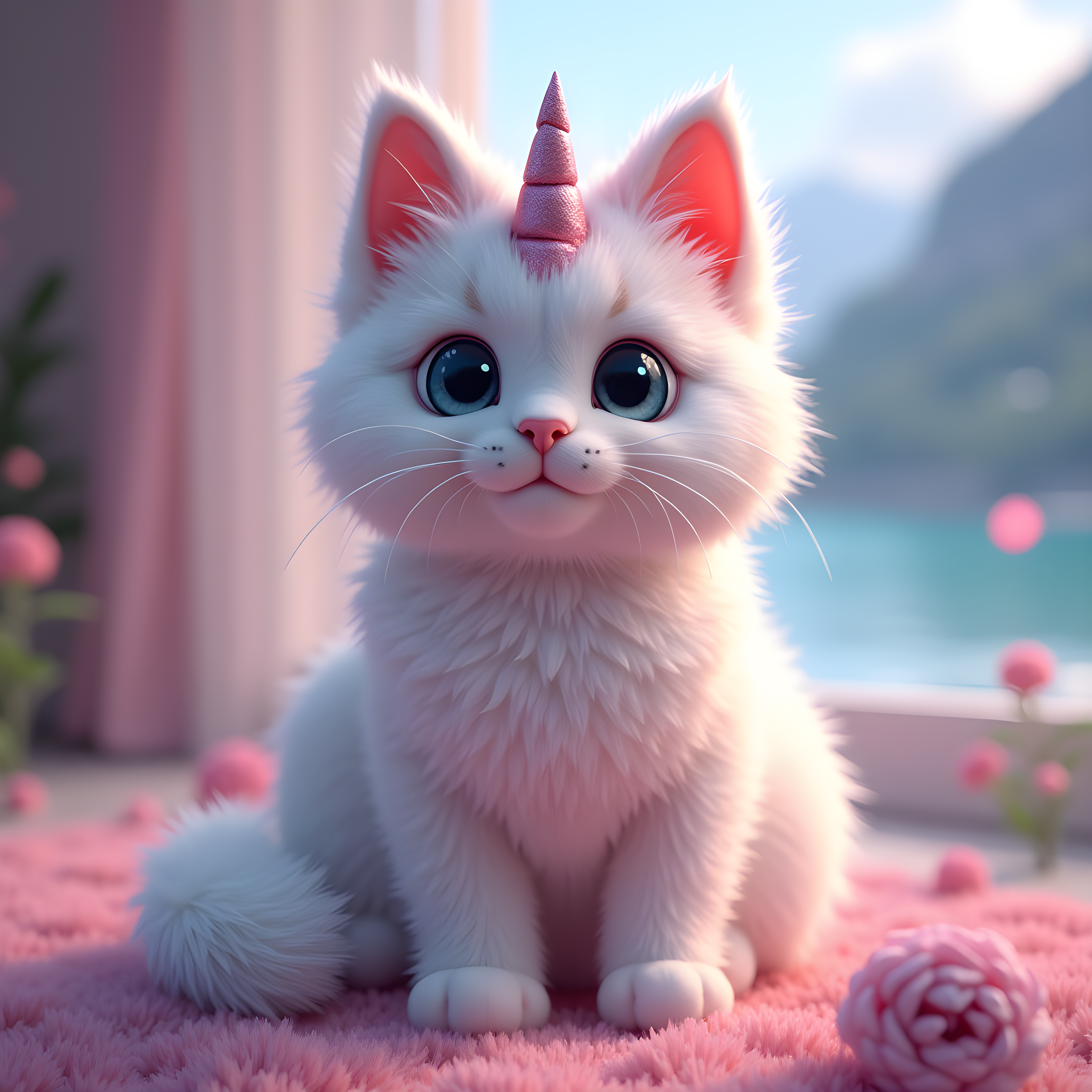 Unicorn Cat — Hyper-Realistic (Cute)