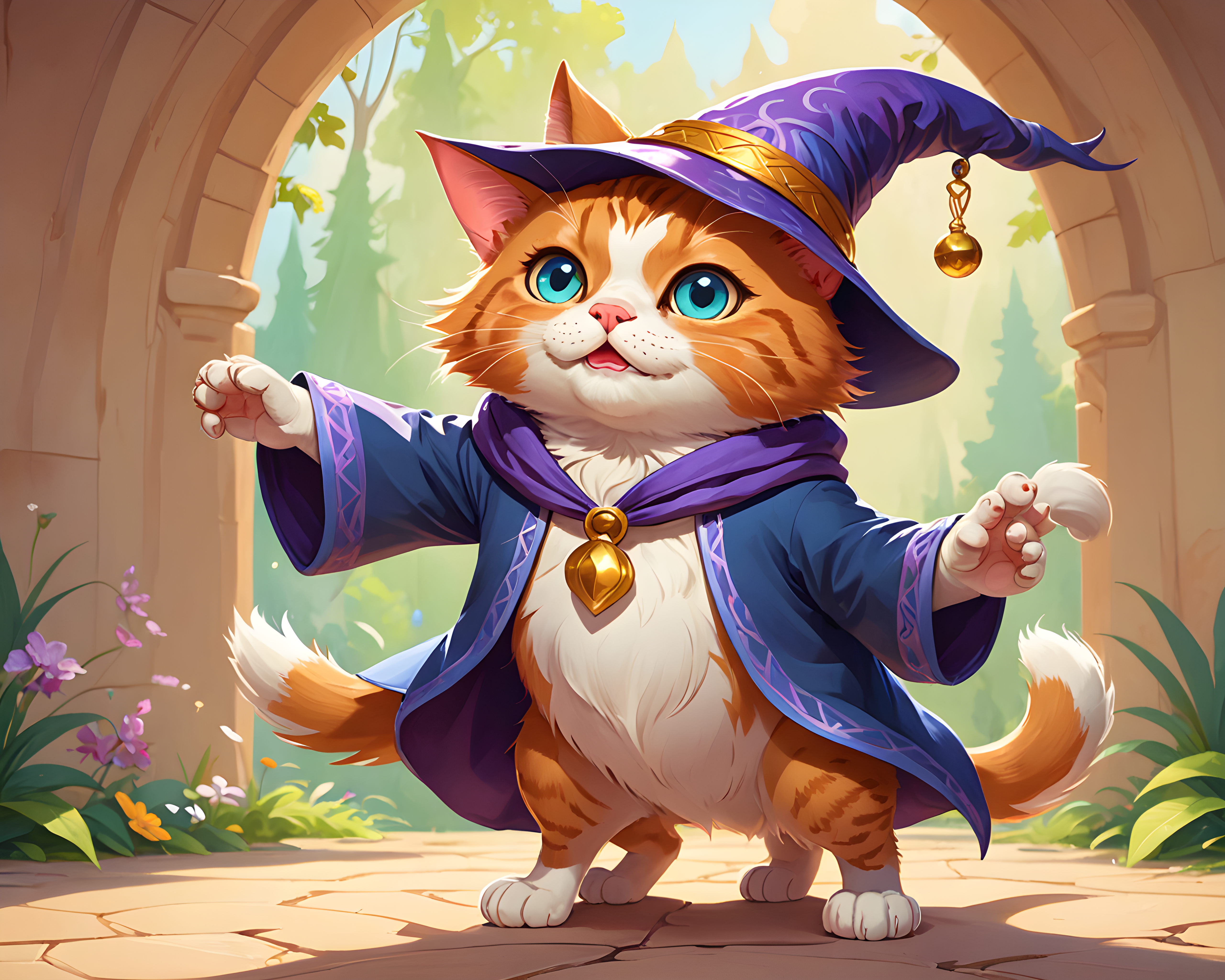 Wizard Cat — Cartoon / Kawaii (Energetic)