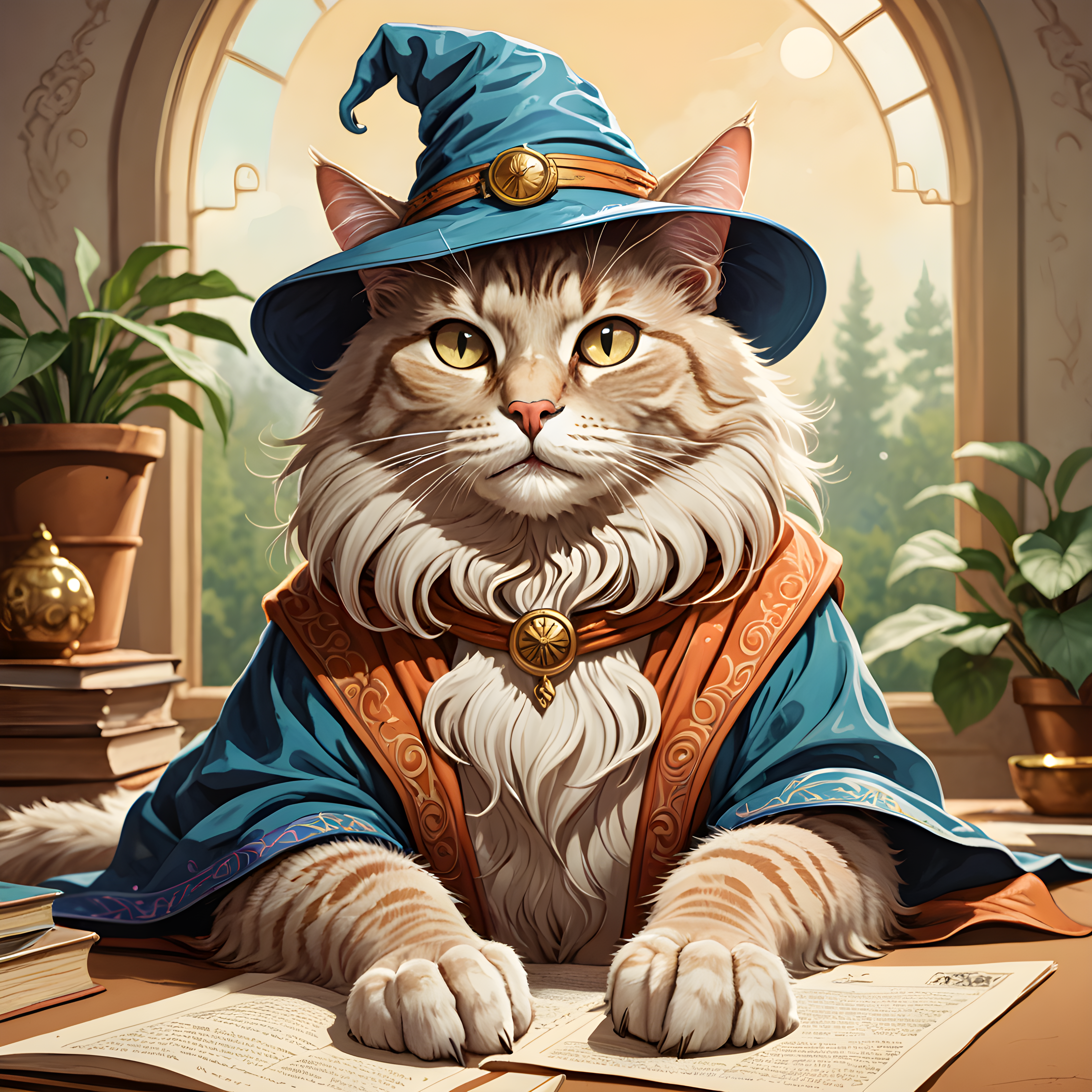 Wizard Cat — Retro (Emotional)