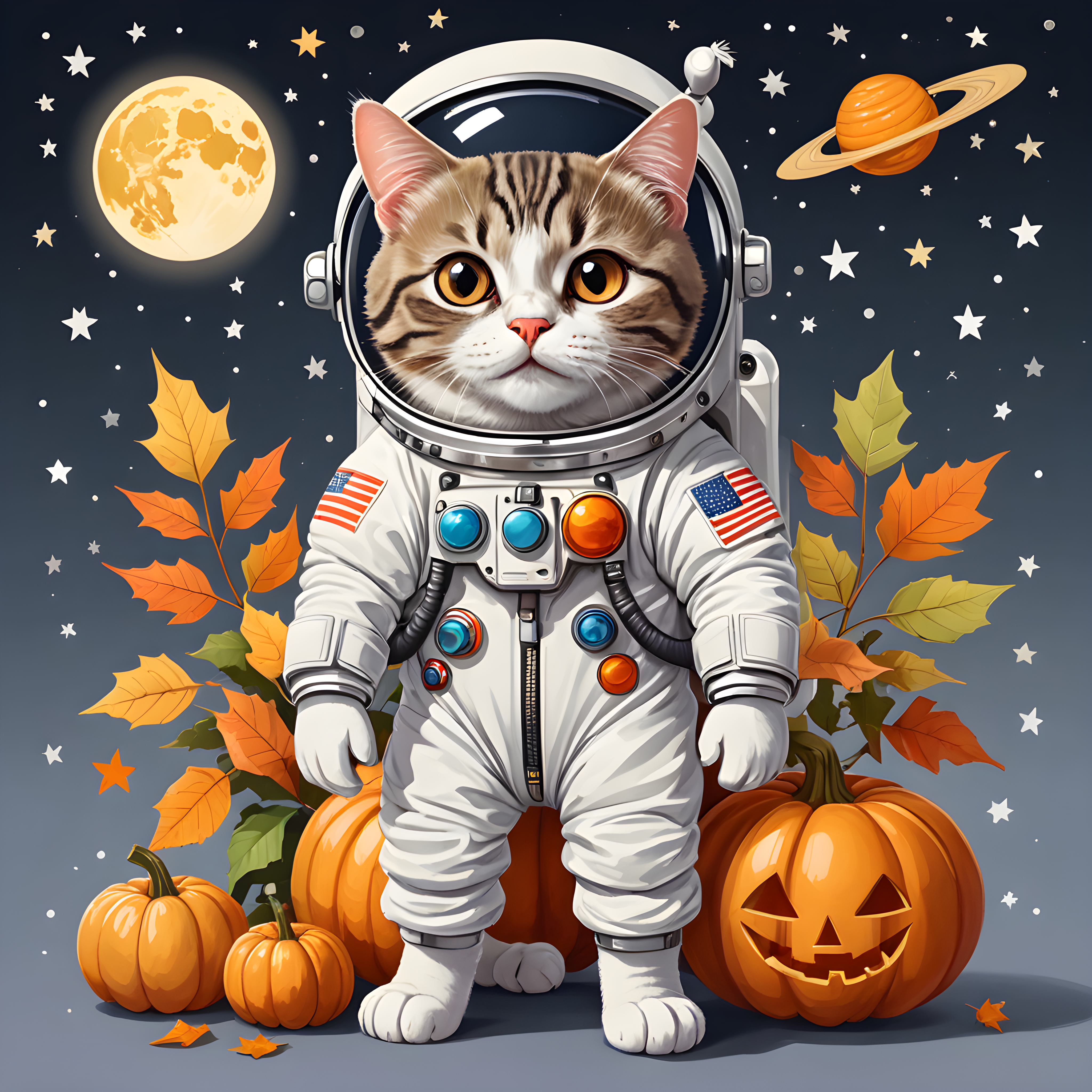 Astronaut Cat — Cartoon / Kawaii (Seasonal)