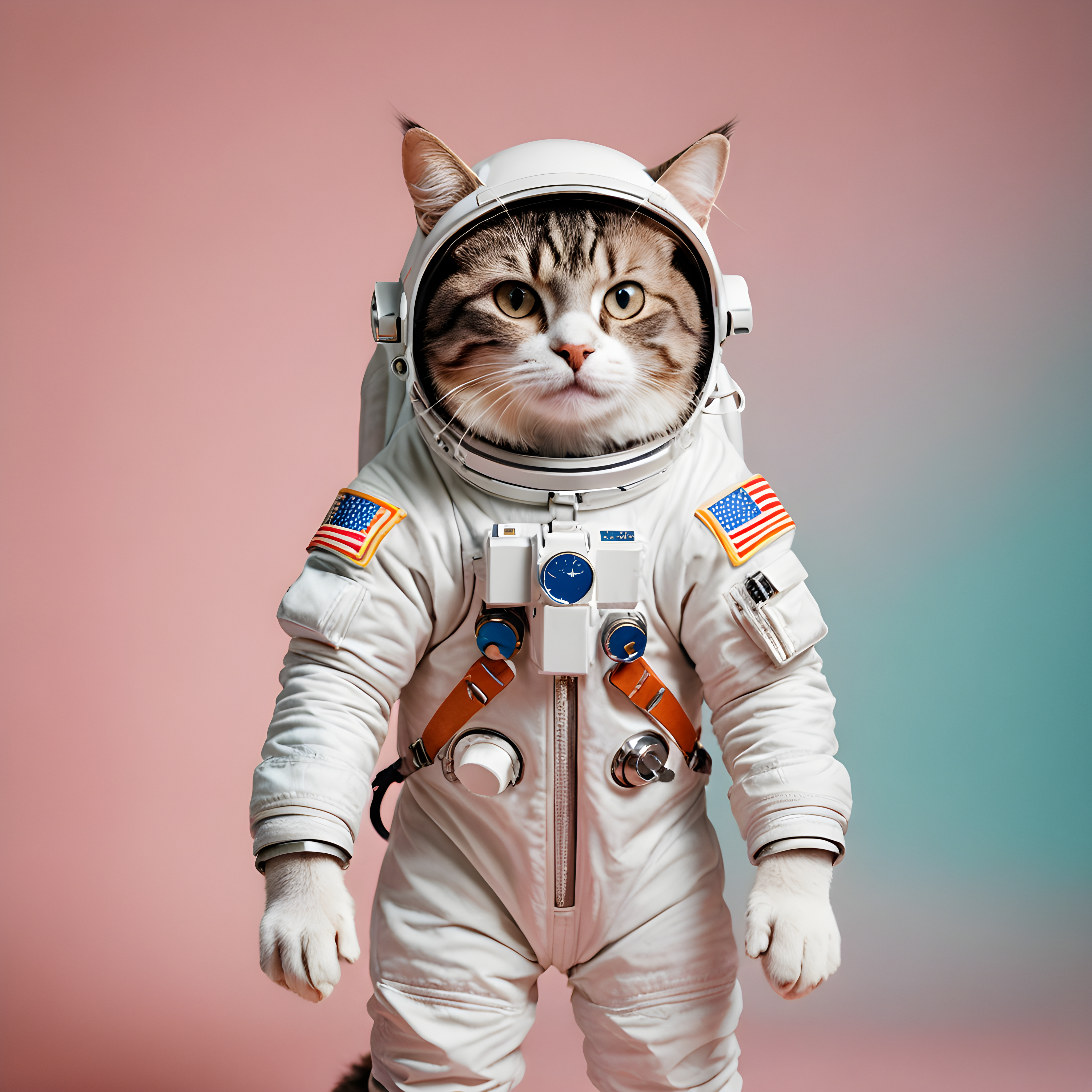 Astronaut Cat — Modern Aesthetic (Energetic)