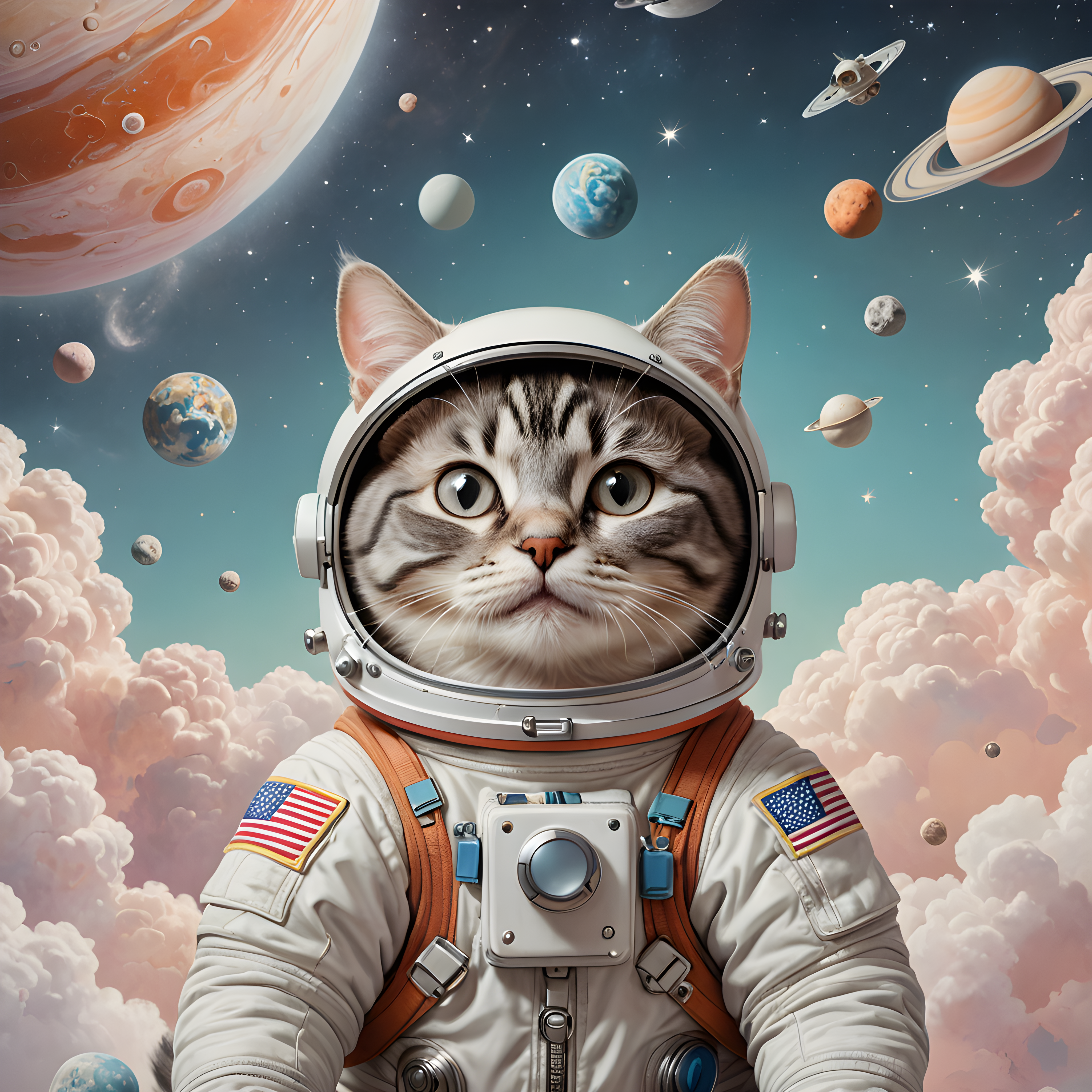 Astronaut Cat — Nursery (Playful)