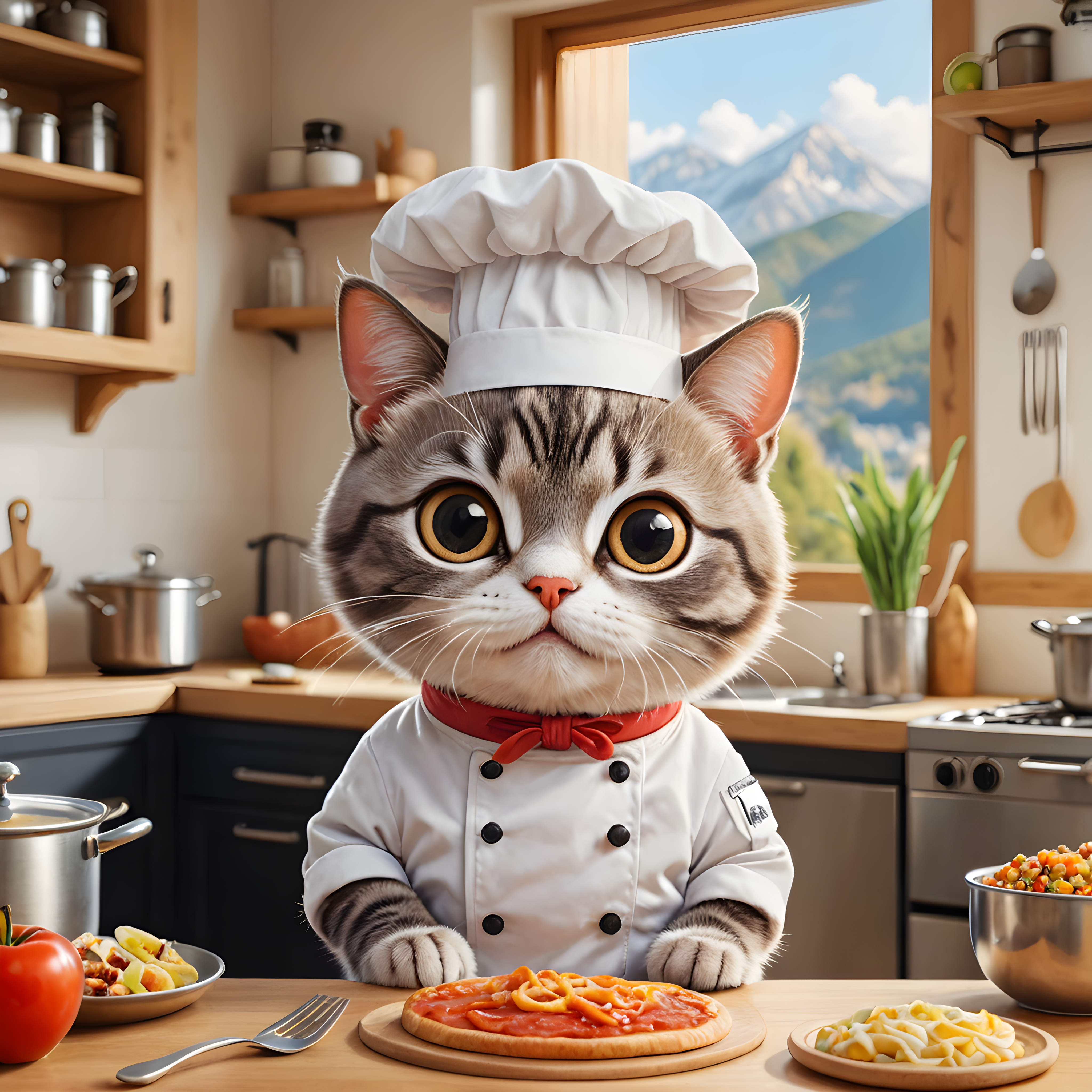 Chef Cat — Cartoon / Kawaii (Romantic)