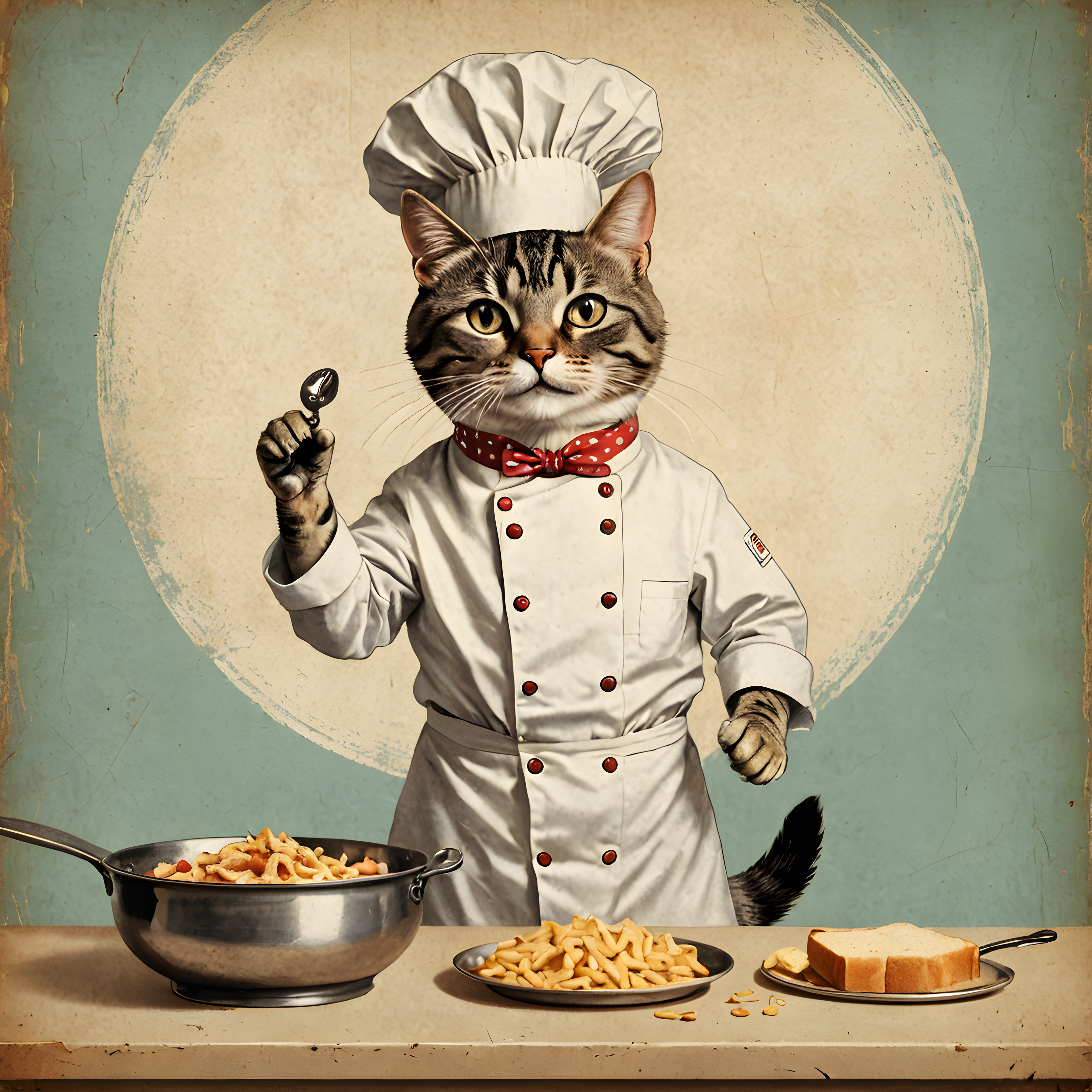 Chef Cat — Vintage Poster (Playful)