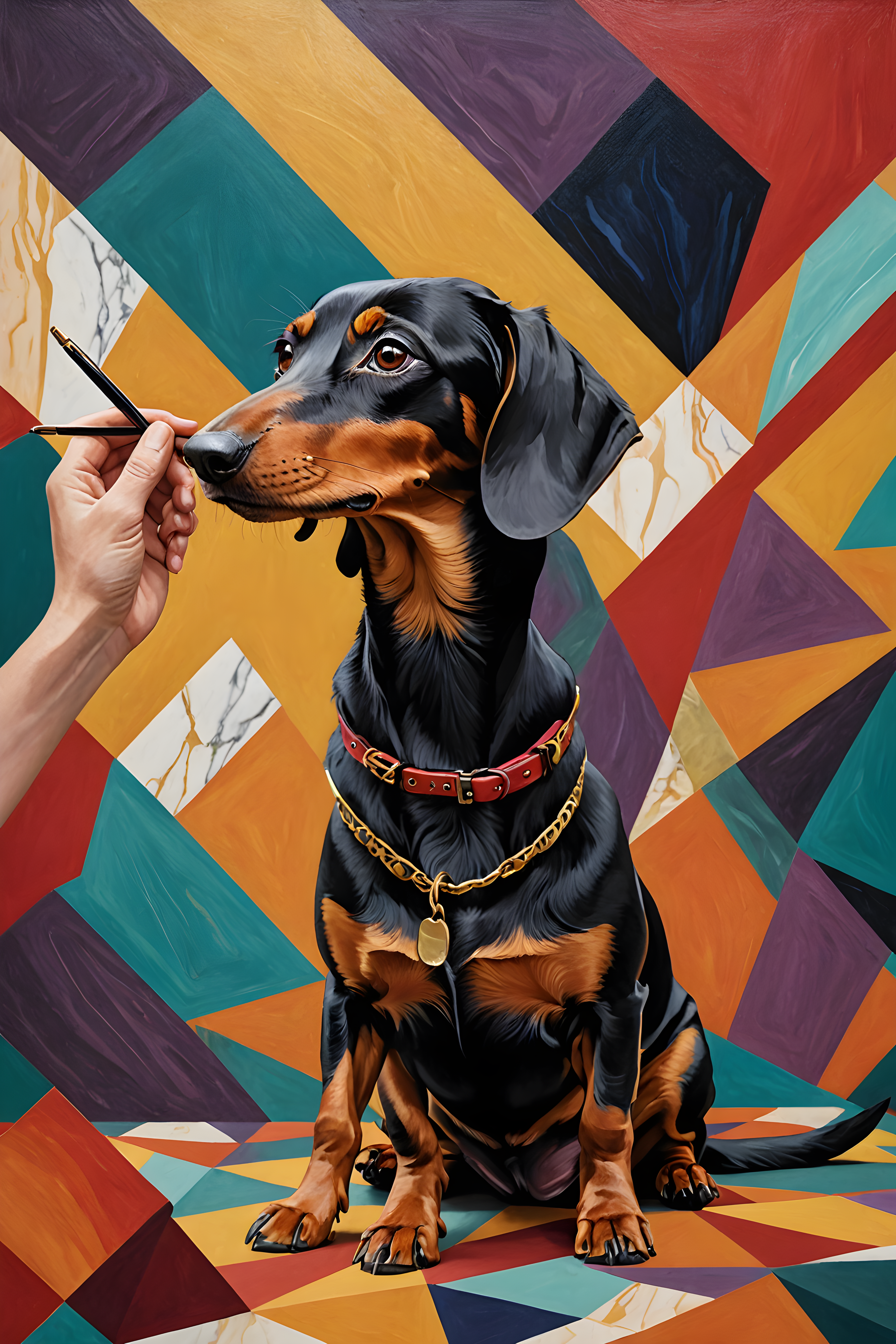 Detective Dachshund — Abstract (Luxury)