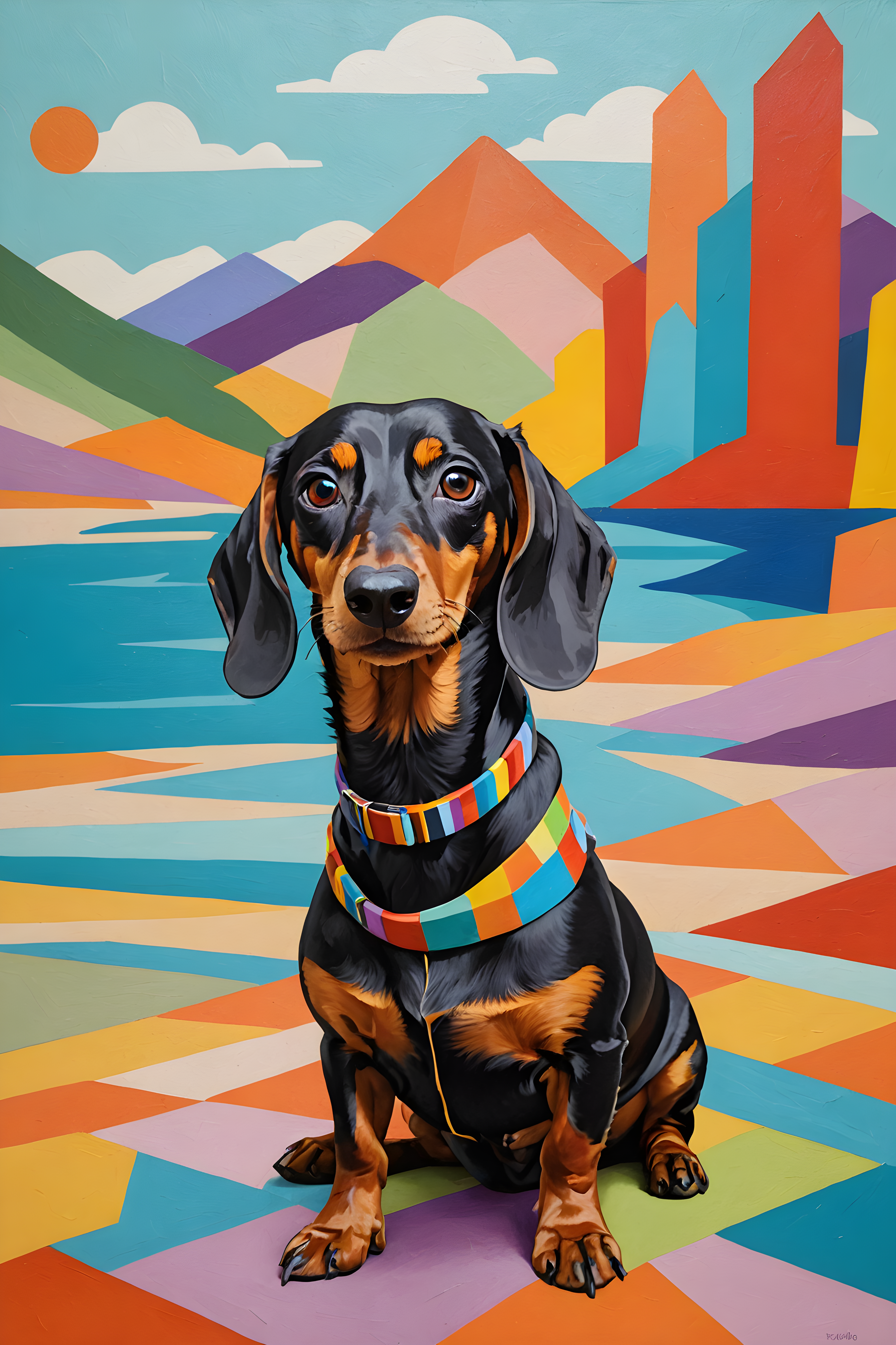 Detective Dachshund — Abstract (Savage)