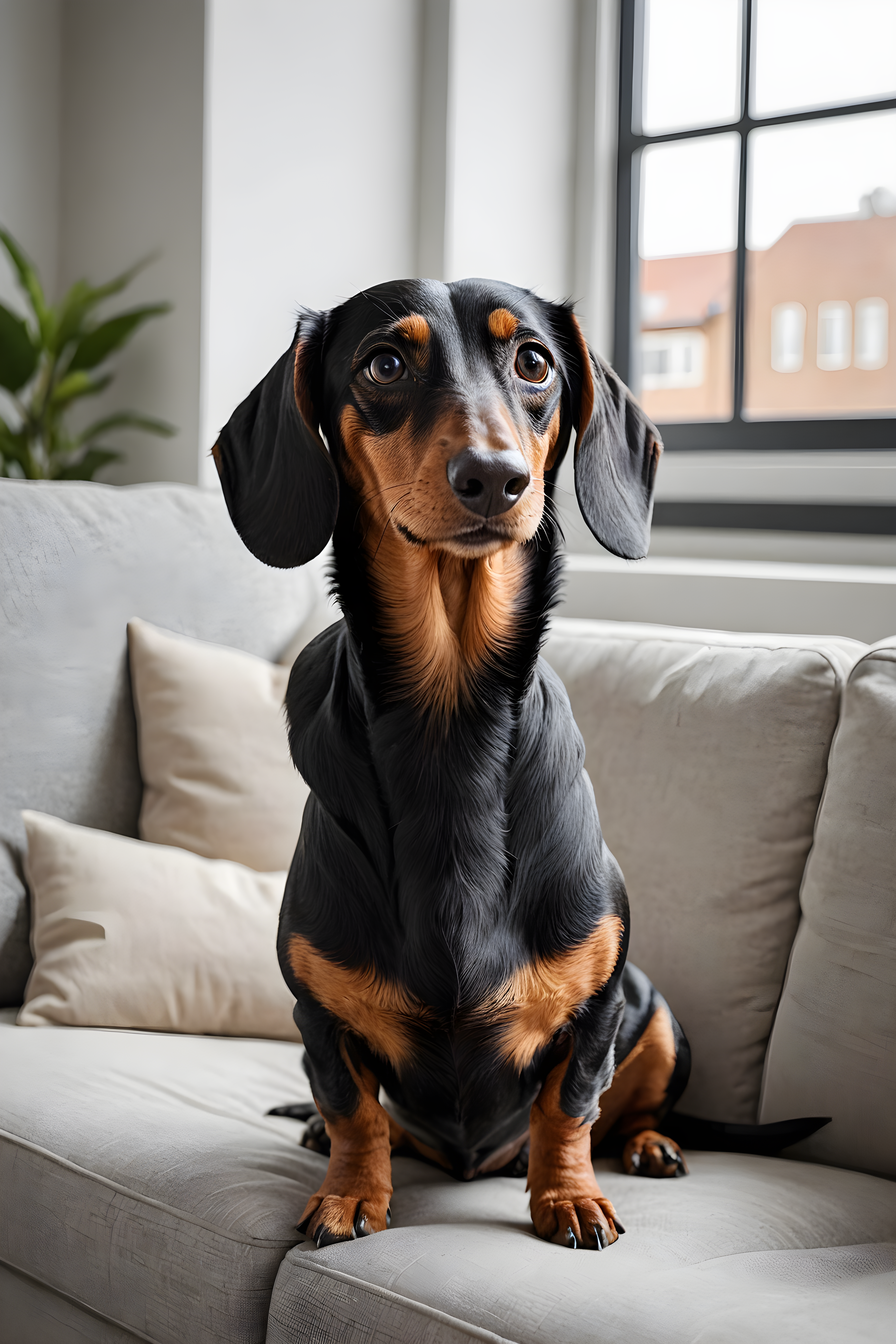 Detective Dachshund — Minimalist Line Art (Lifestyle)