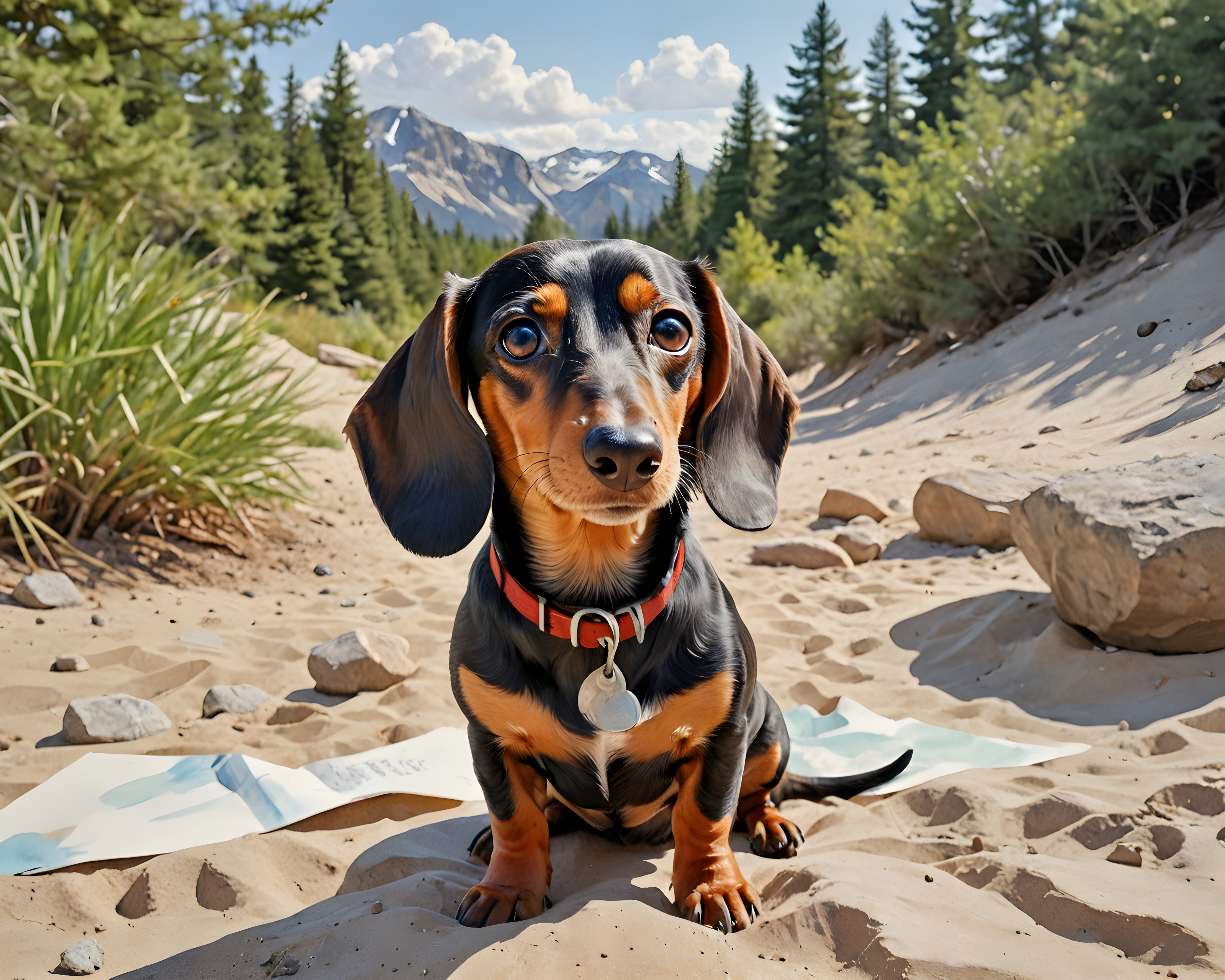 Detective Dachshund — Watercolor (Cute)