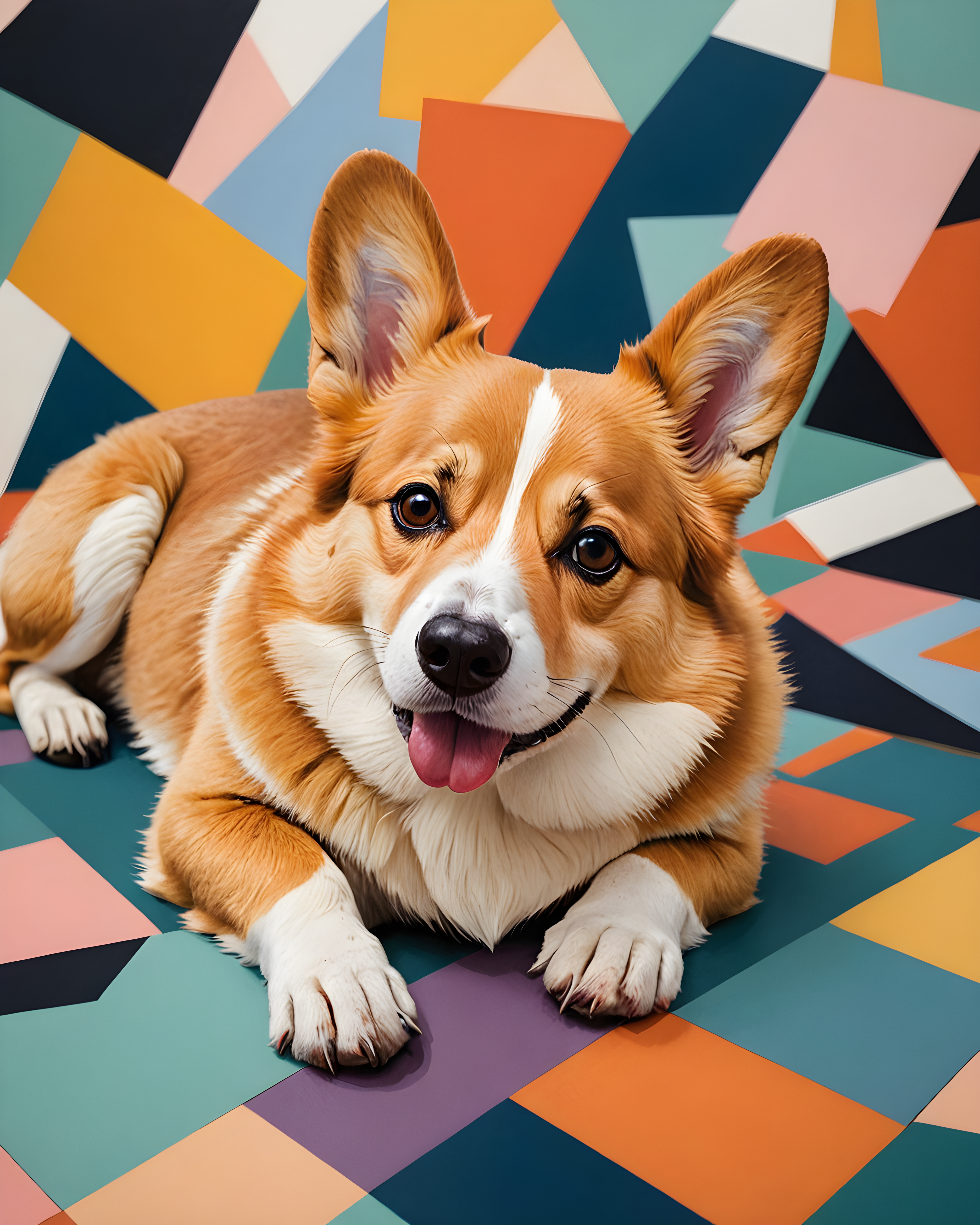 Doctor Corgi — Abstract (Aesthetic) — Wall Art (Printable) — Portrait 4×5