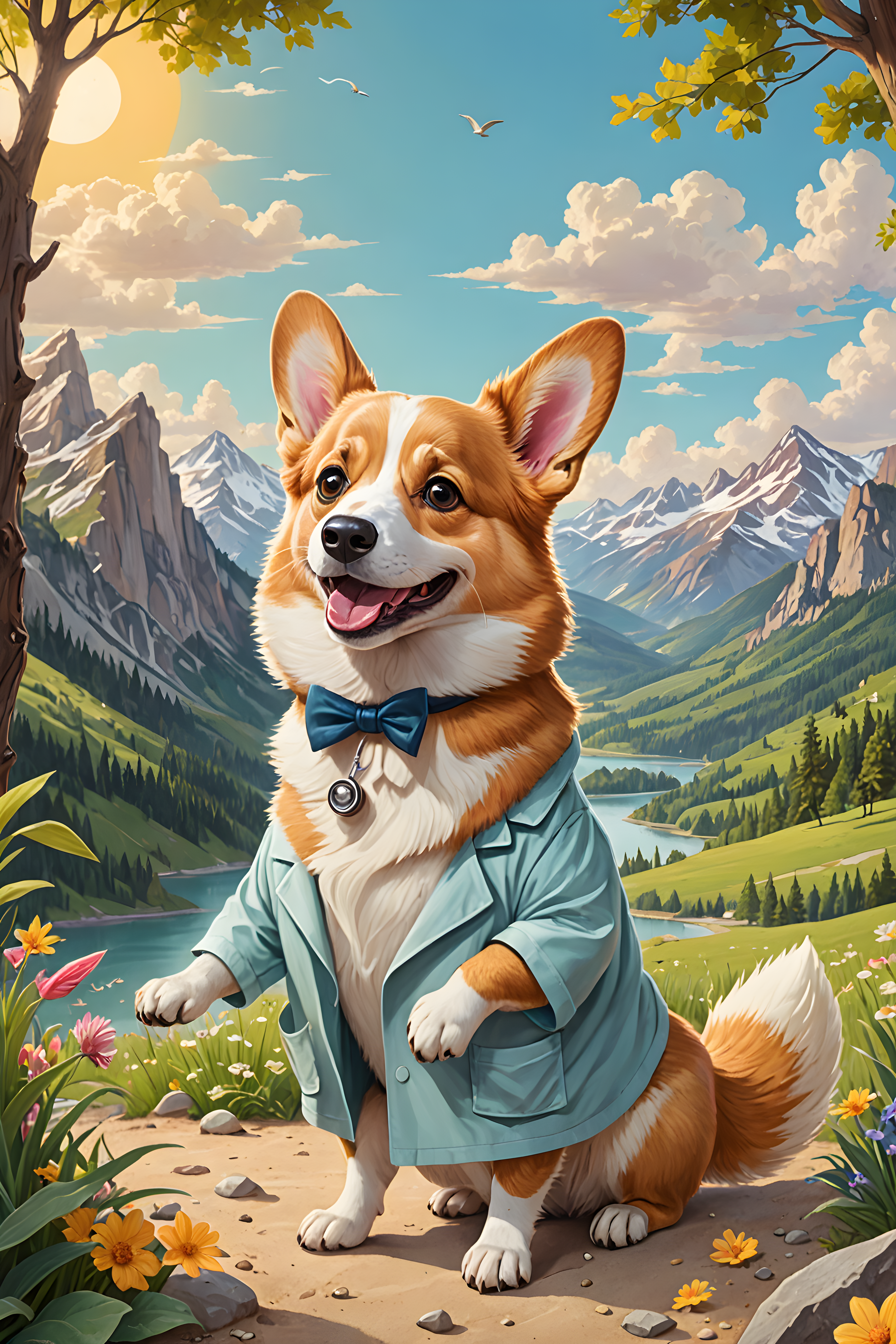 Doctor Corgi — Cartoon / Kawaii (Fantasy)