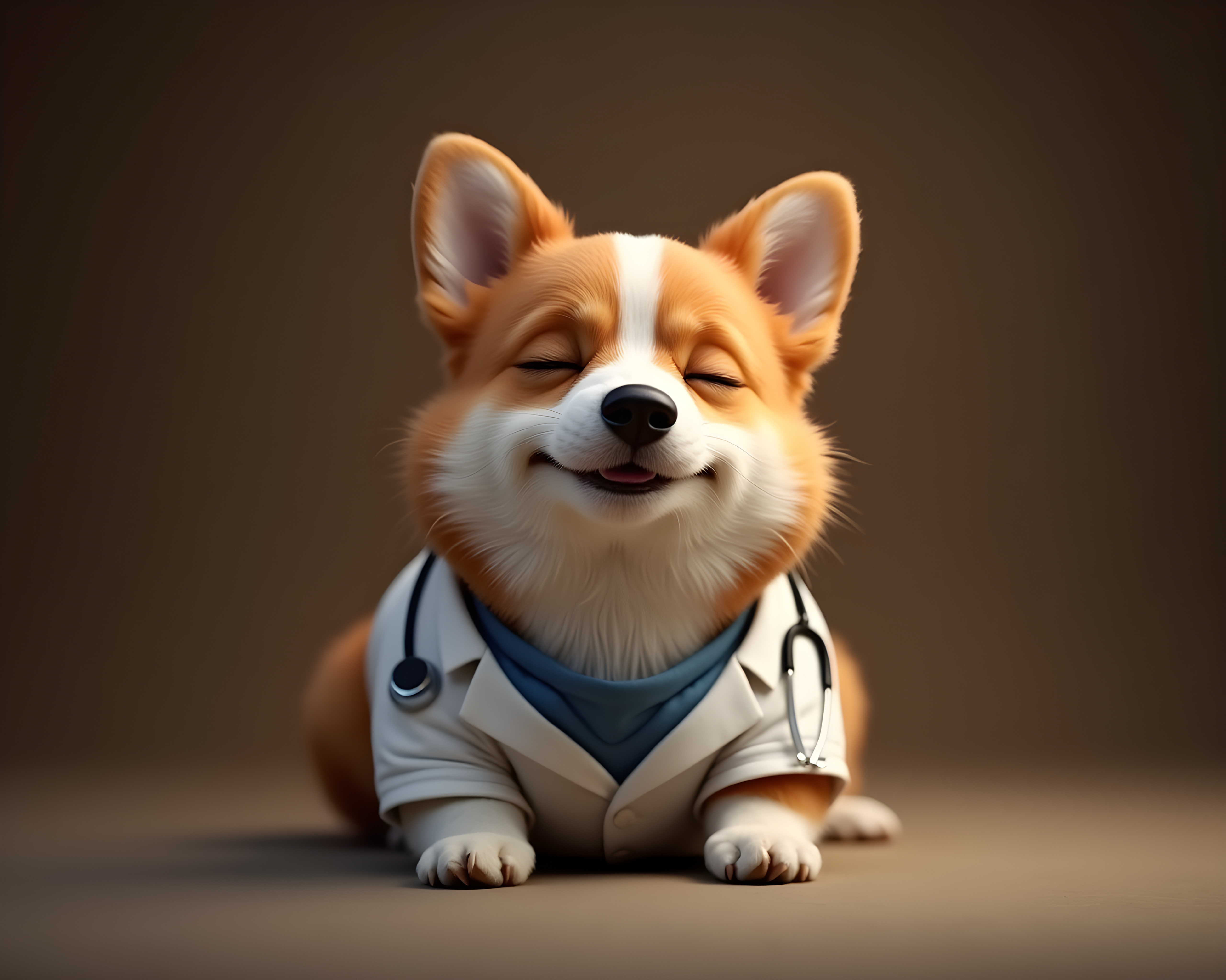 Doctor Corgi — Hyper-Realistic (Sleepy)