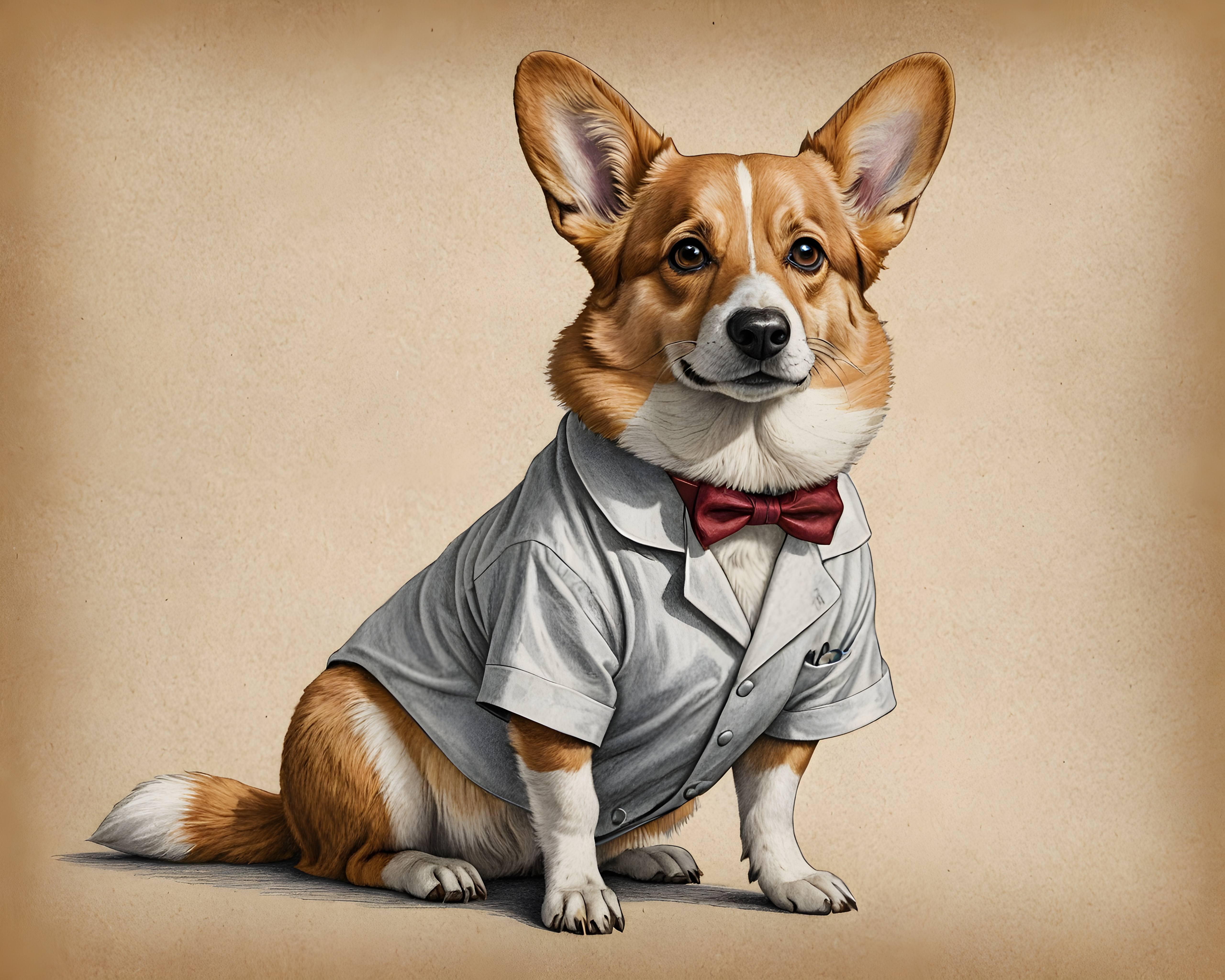 Doctor Corgi — Pencil Sketch (Emotional)