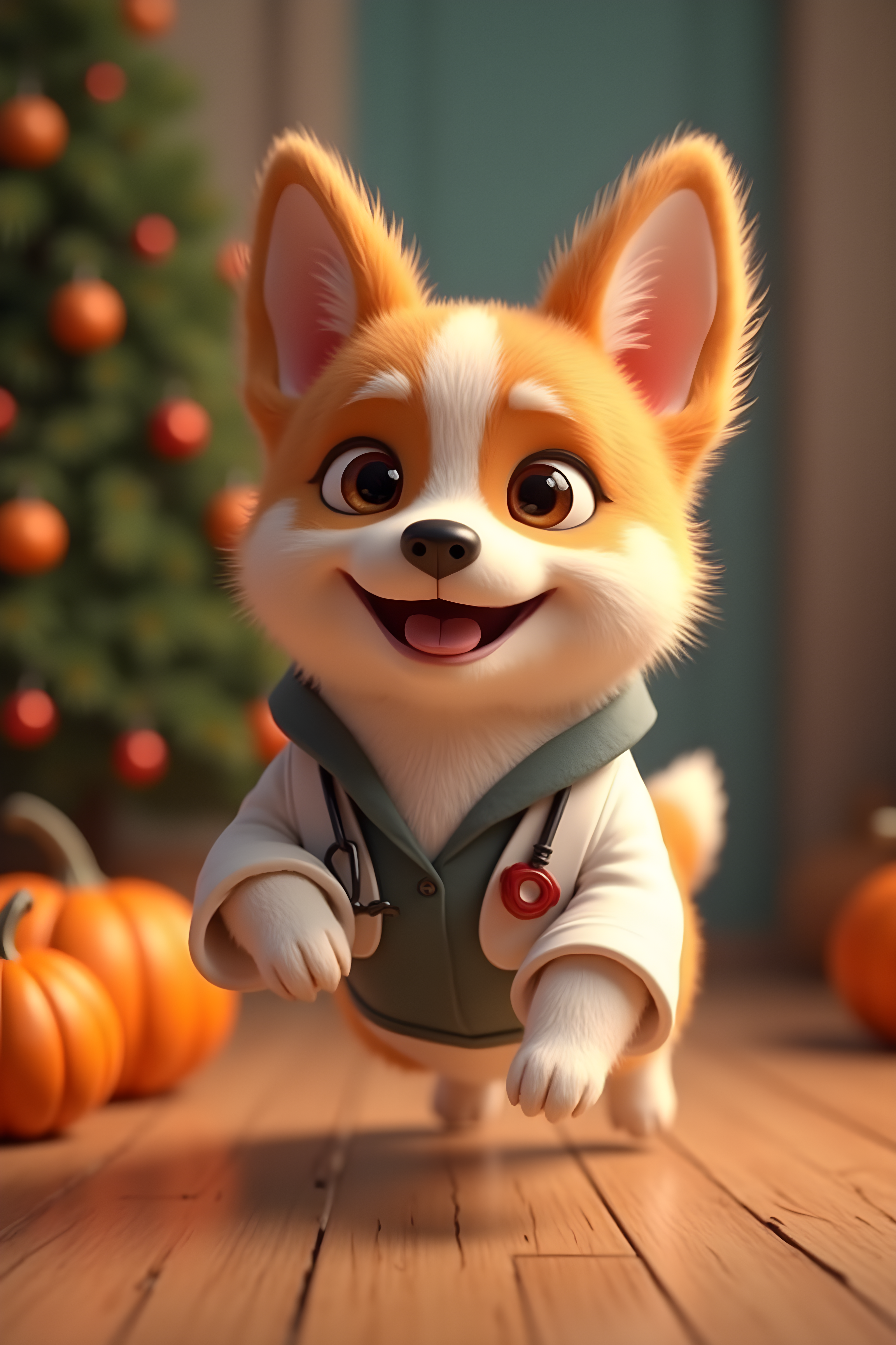 Doctor Corgi — 3D Render (Seasonal)