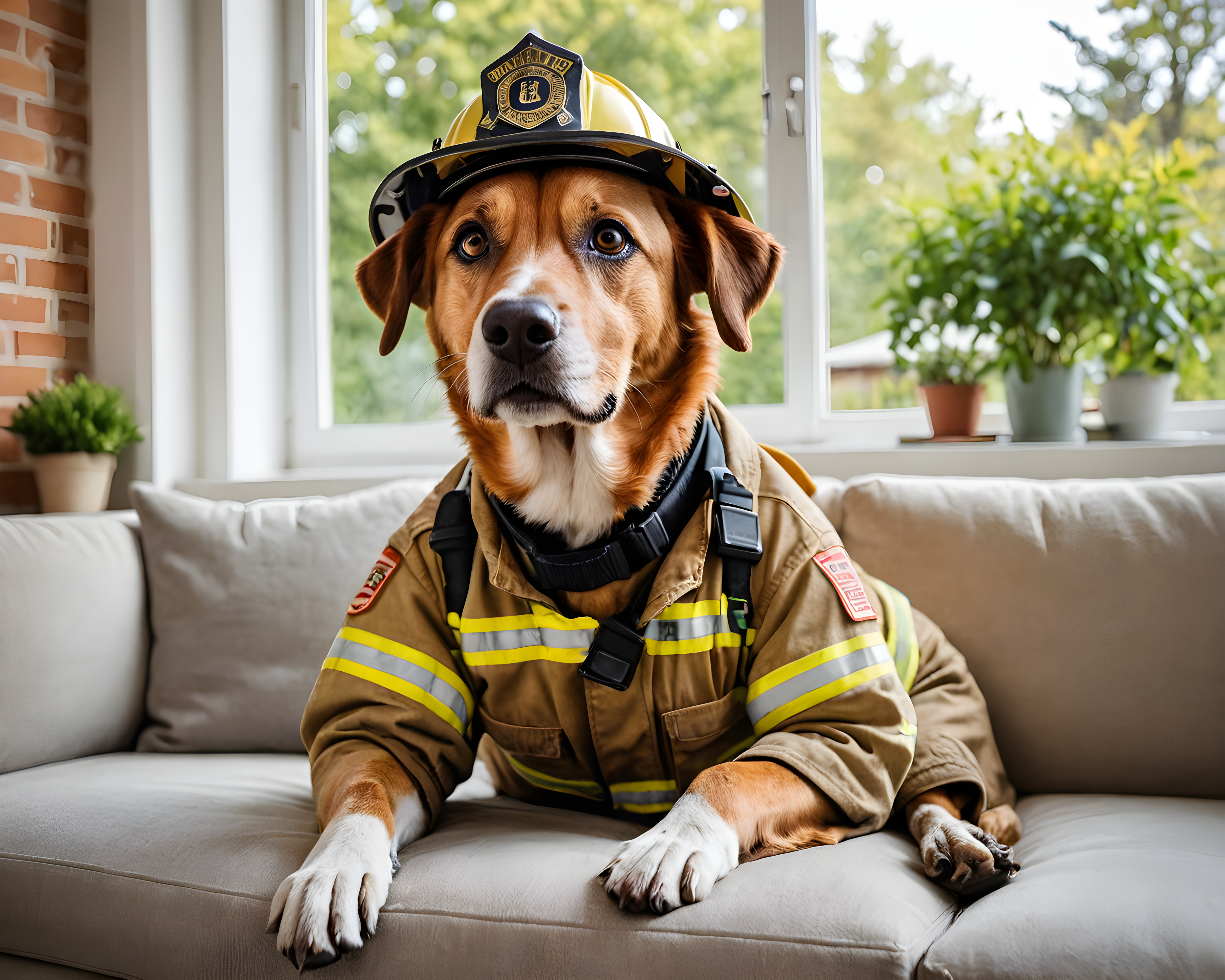 Firefighter Dog — Funny (Lifestyle)