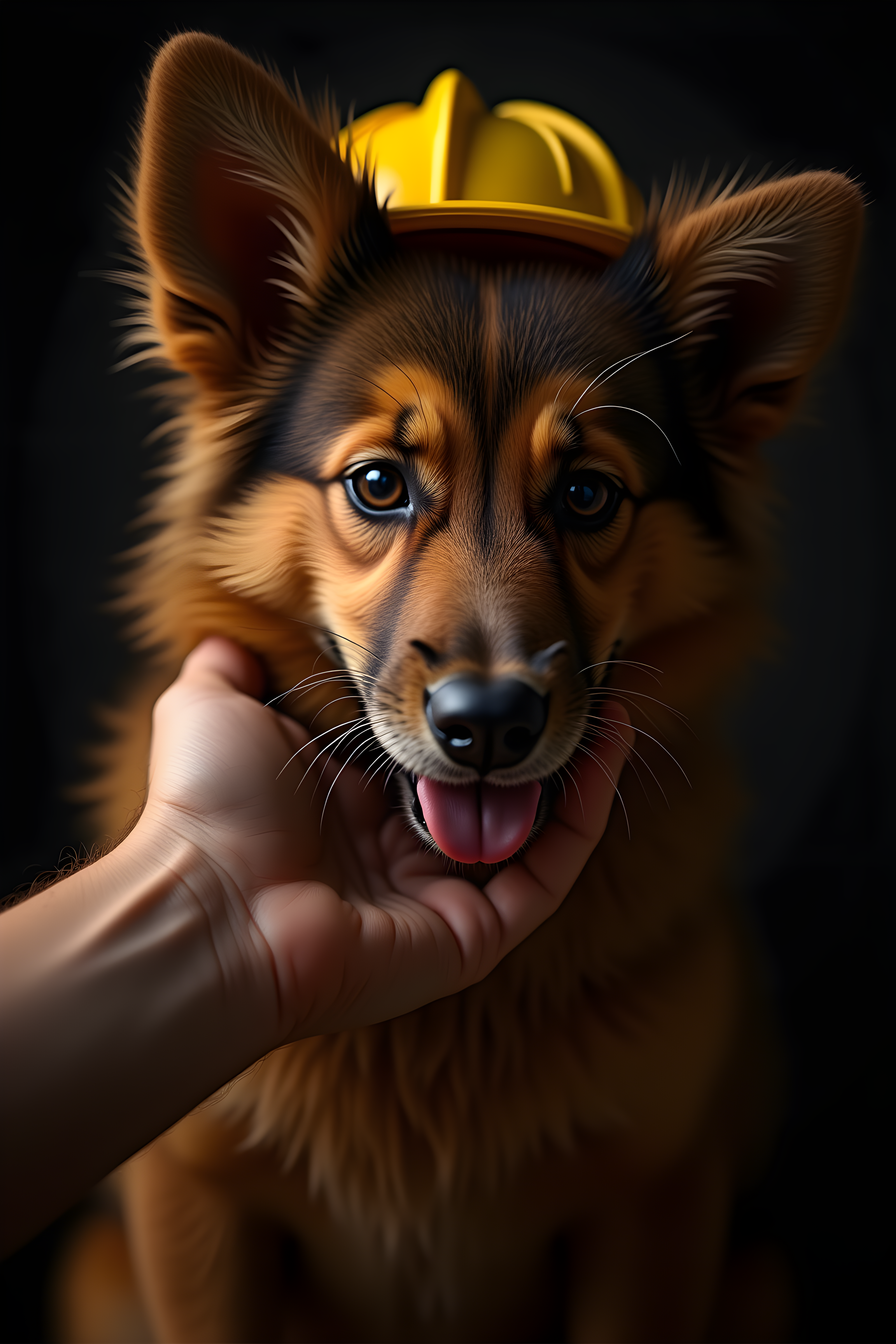 Firefighter Dog — Hyper-Realistic (Emotional)