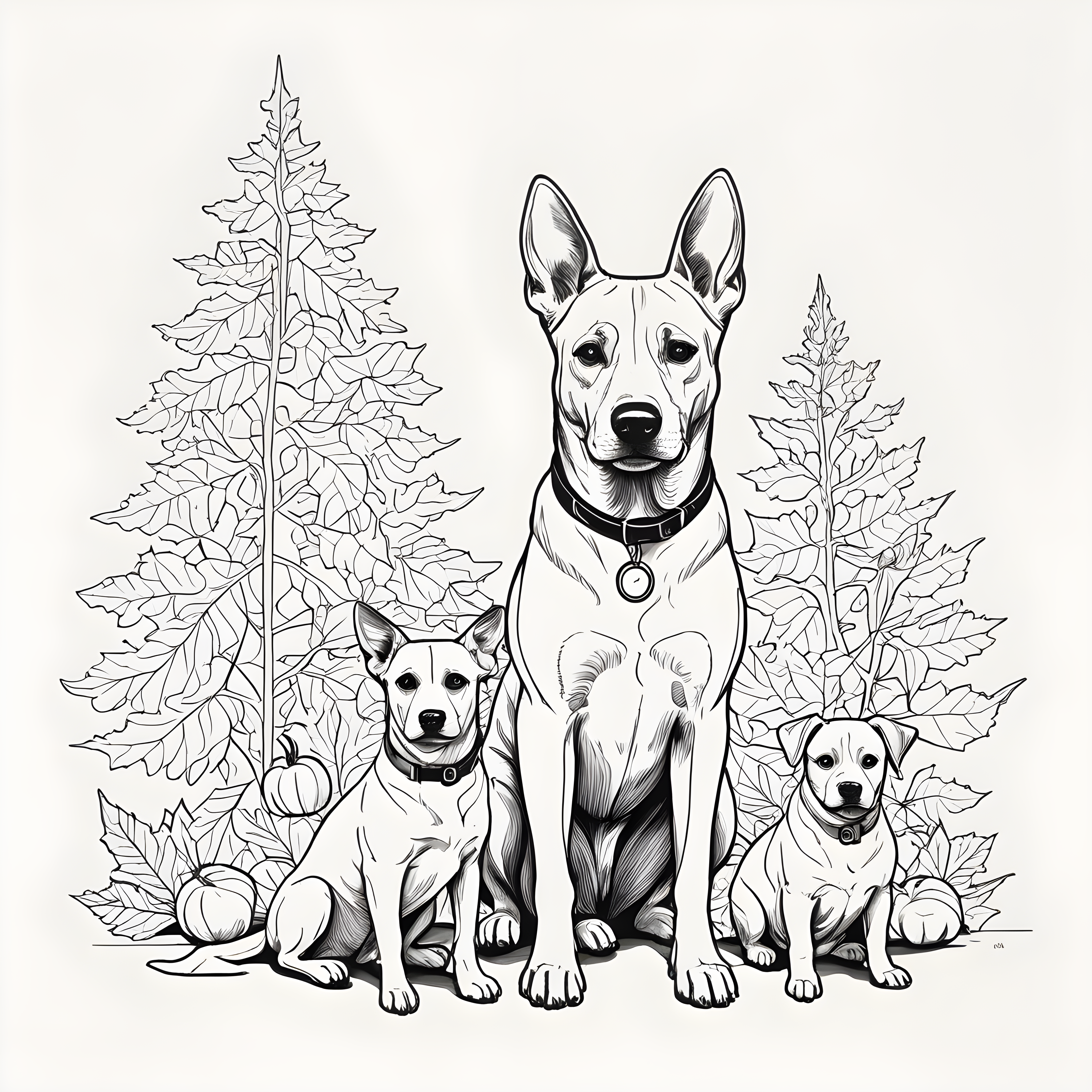 Firefighter Dog — Minimalist Line Art (Seasonal)