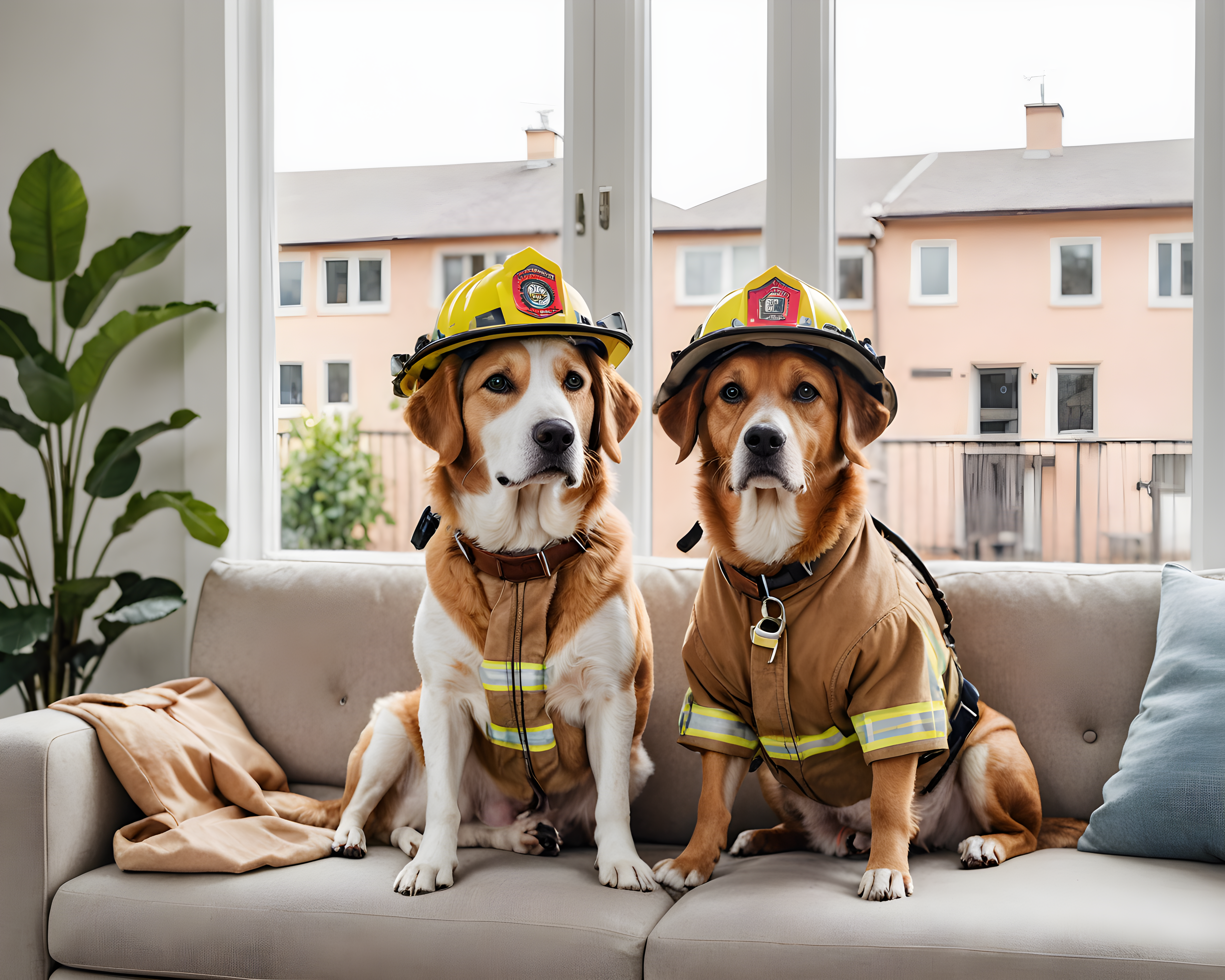 Firefighter Dog — Modern Aesthetic (Lifestyle)