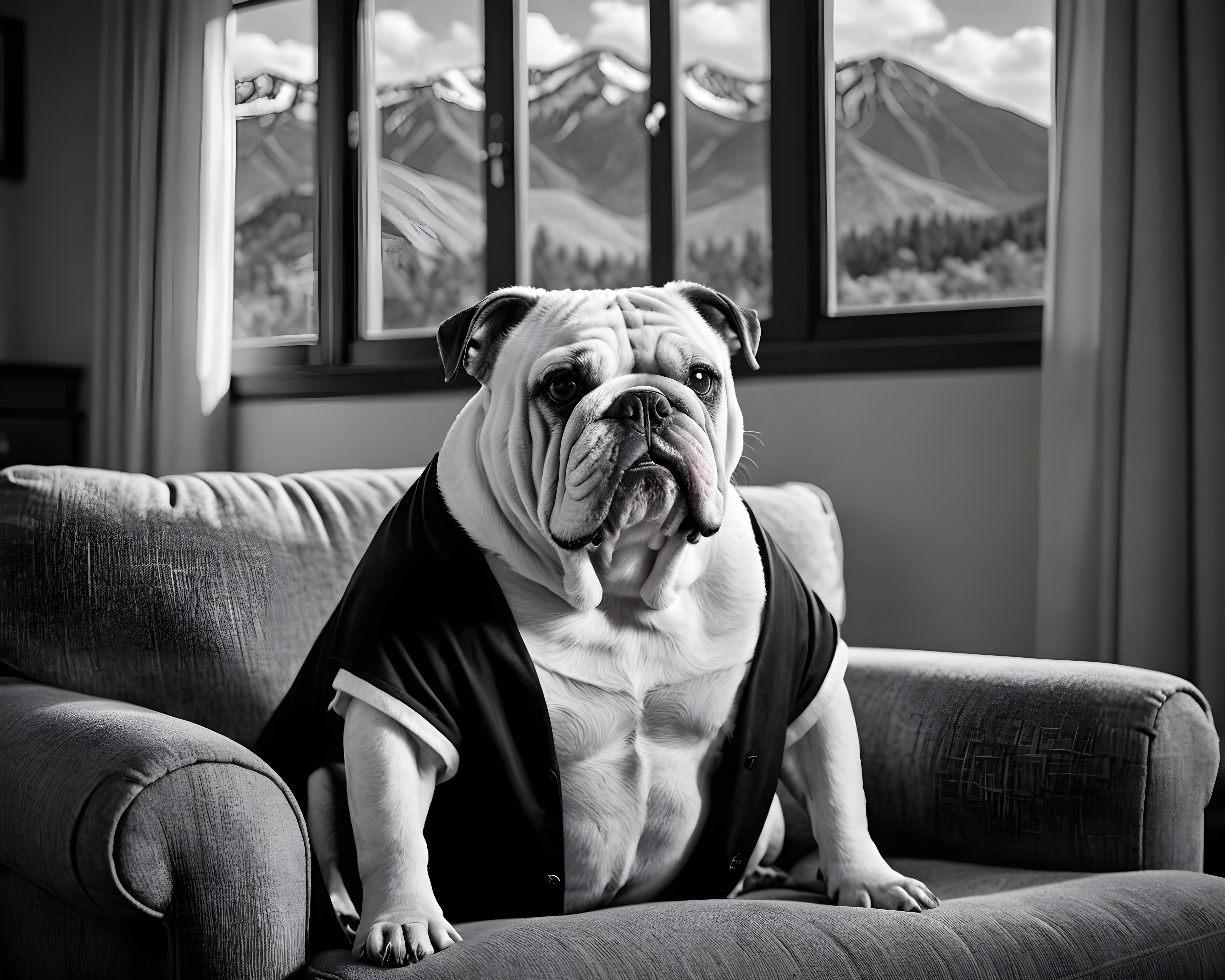 Judge Bulldog — Black & White (Lifestyle)