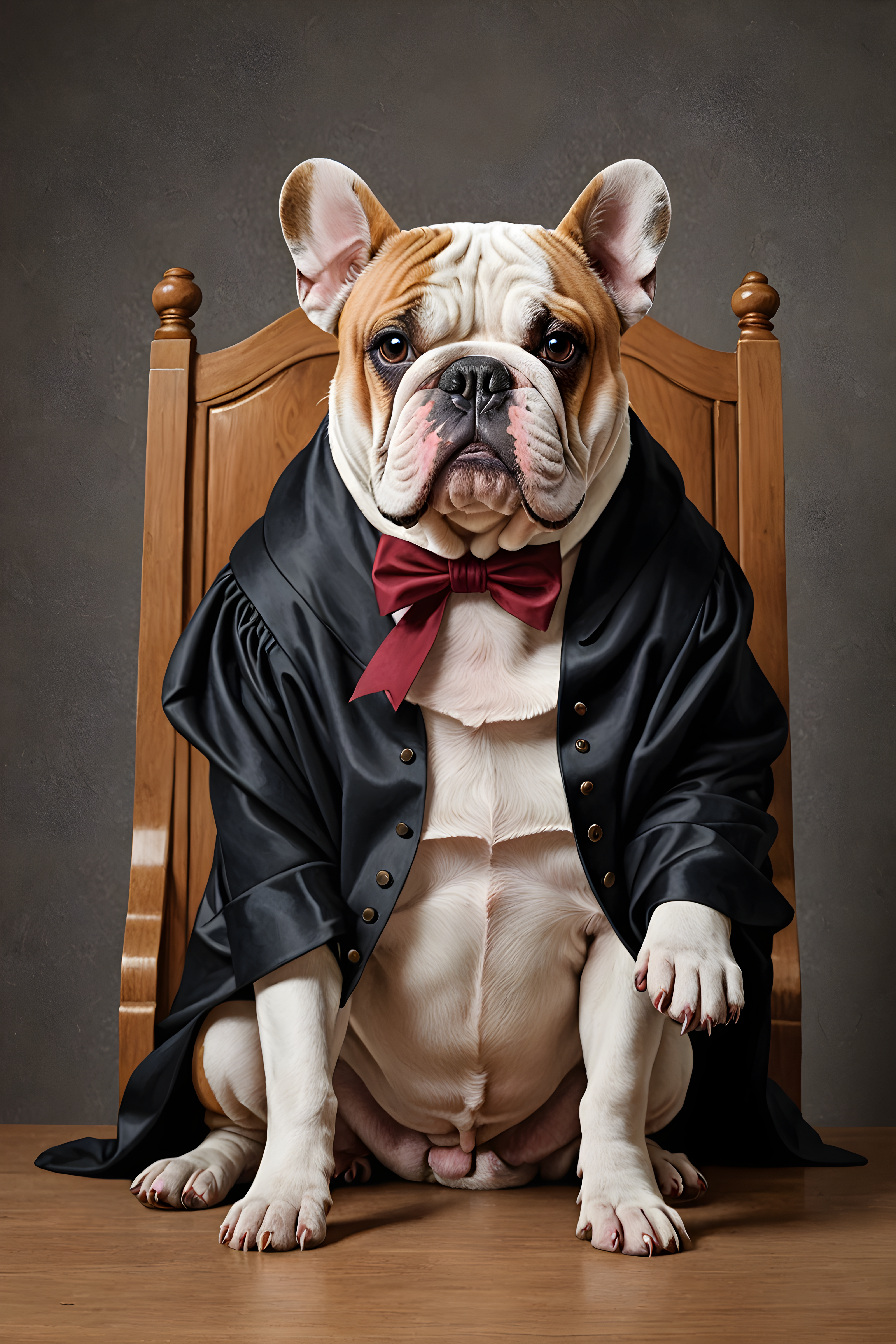 Judge Bulldog — Line Art (Aesthetic)