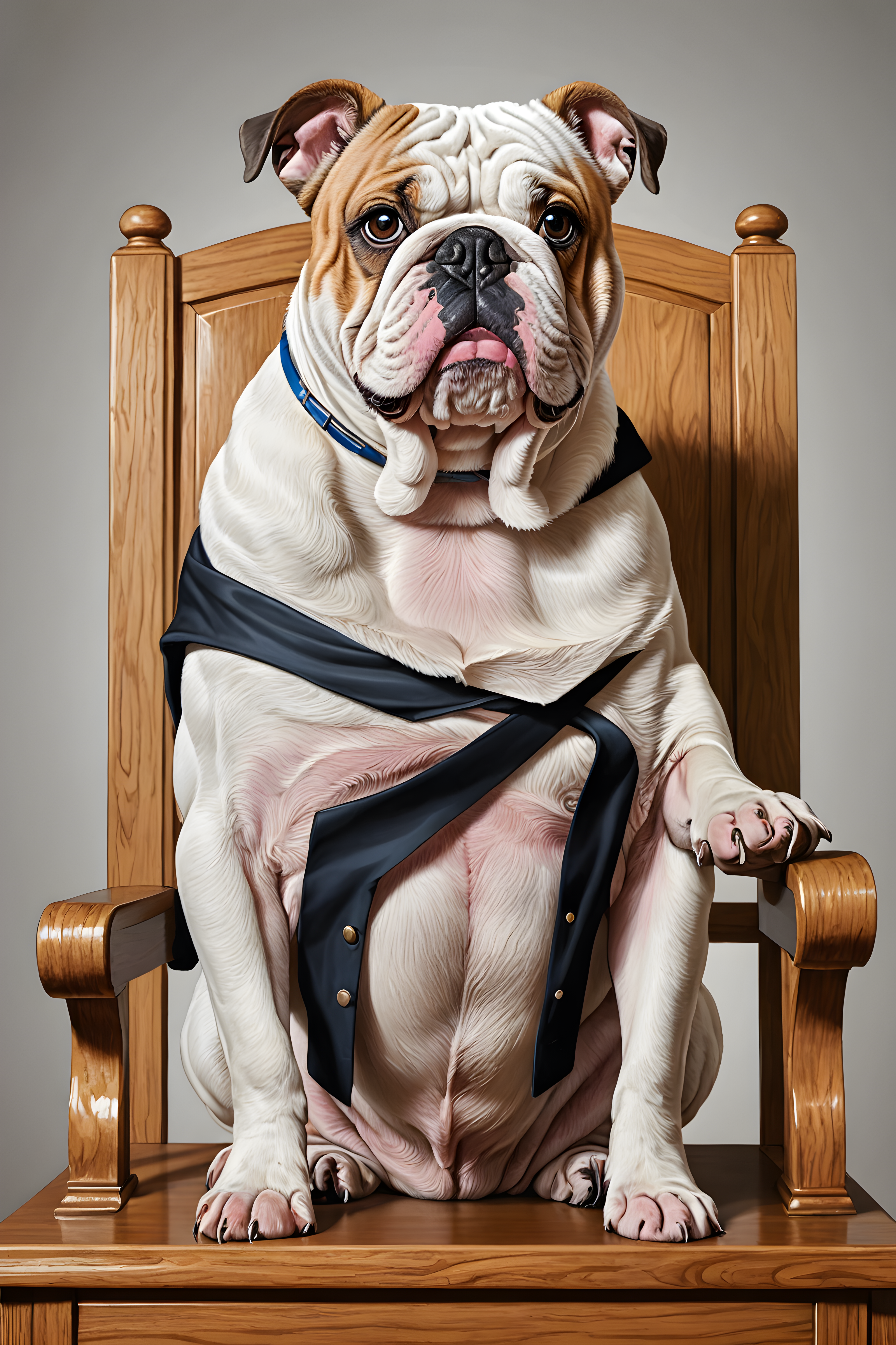 Judge Bulldog — Line Art (Energetic)