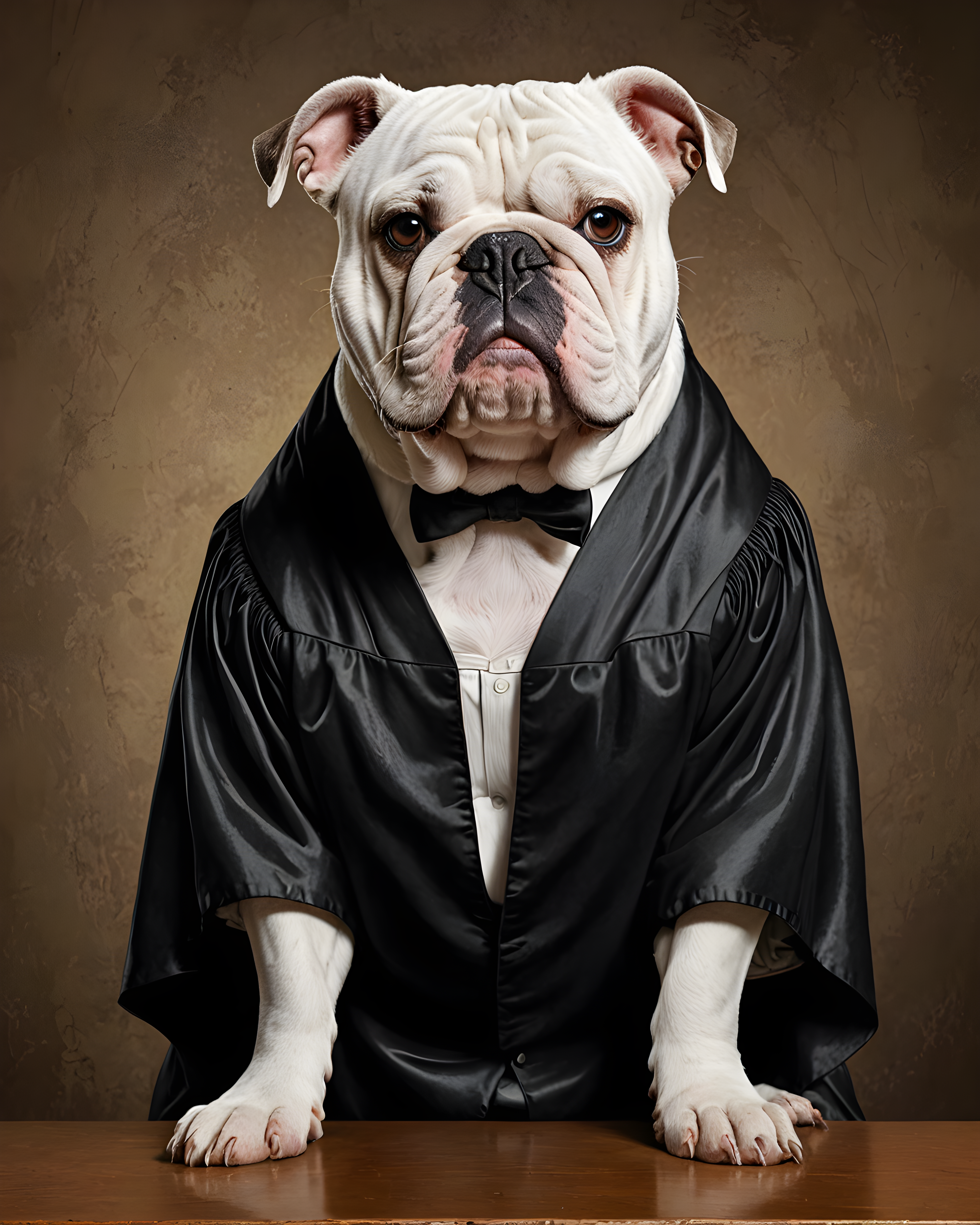 Judge Bulldog — Line Art (Motivational)