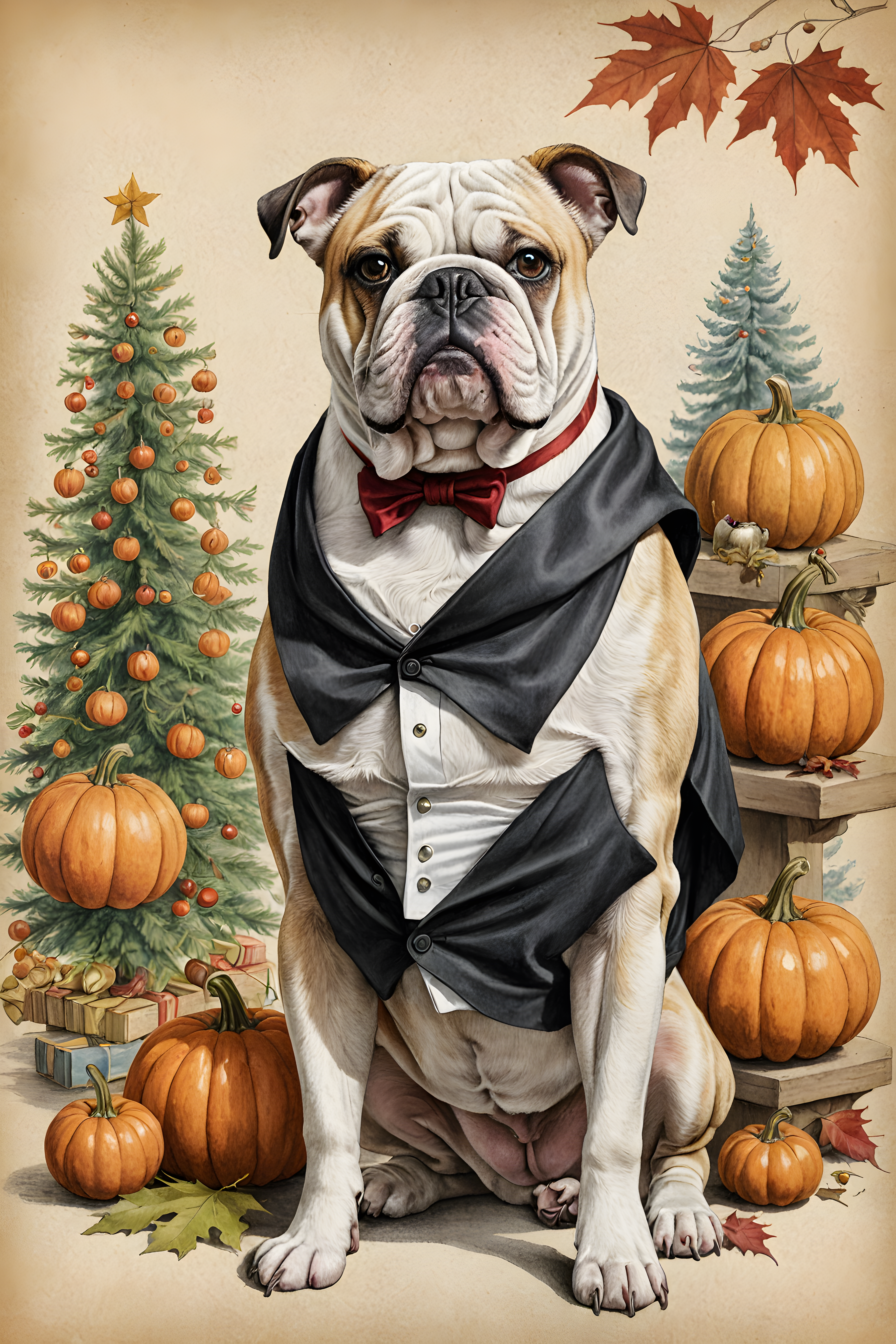 Judge Bulldog — Pencil Sketch (Seasonal)