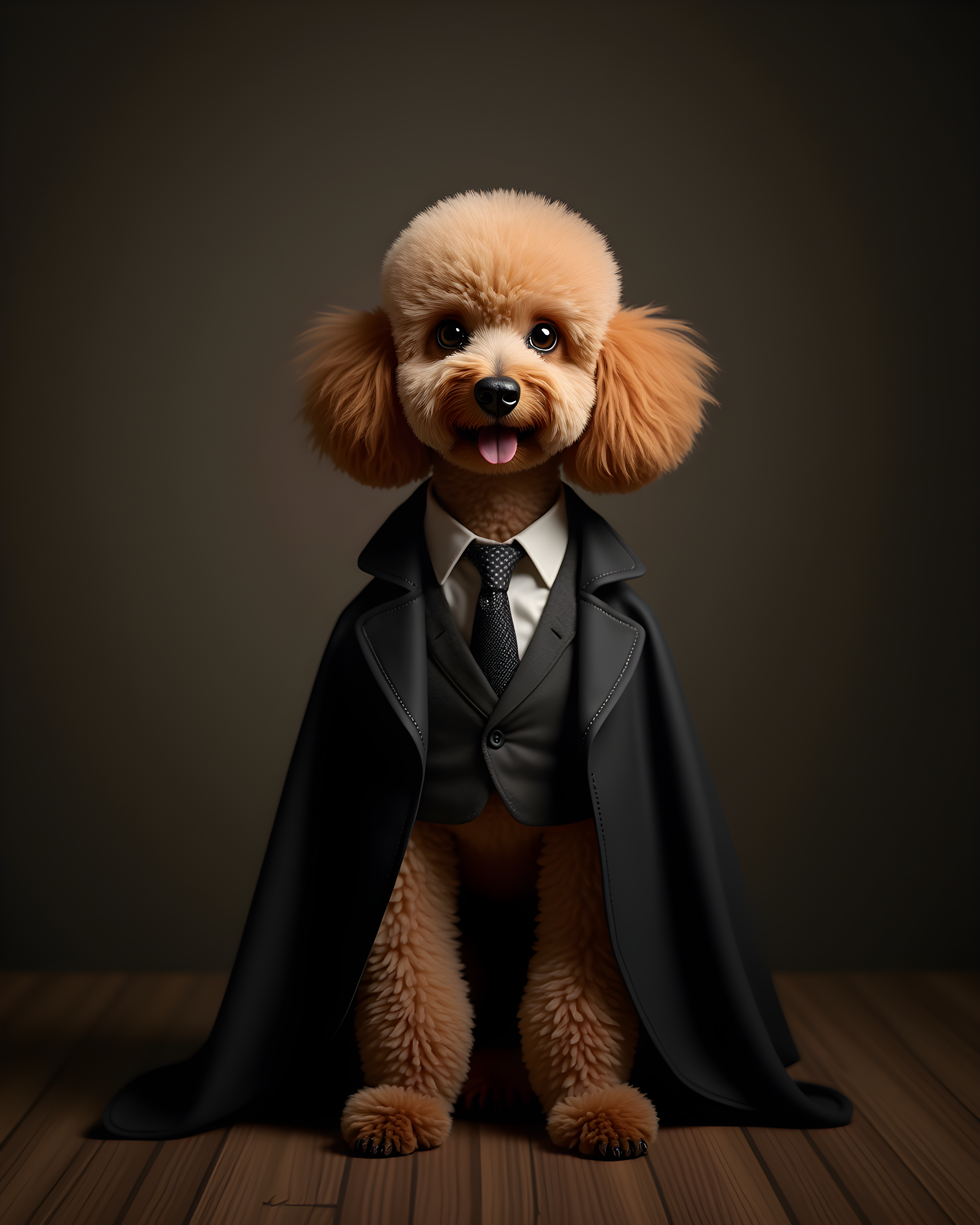 Lawyer Poodle — Hyper-Realistic (Motivational) — Wall Art (Printable) — Portrait 4×5