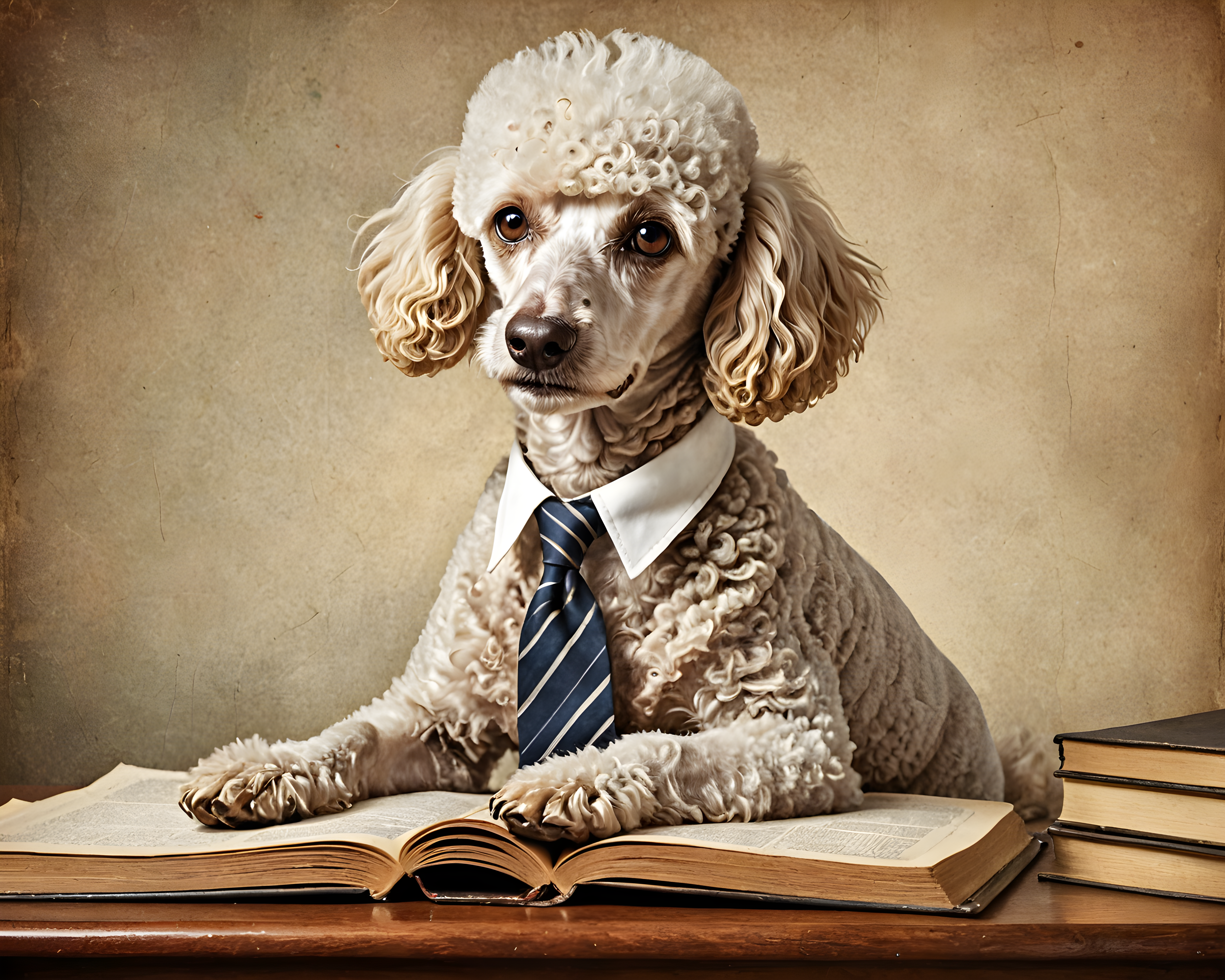Lawyer Poodle — Vintage Poster (Energetic)