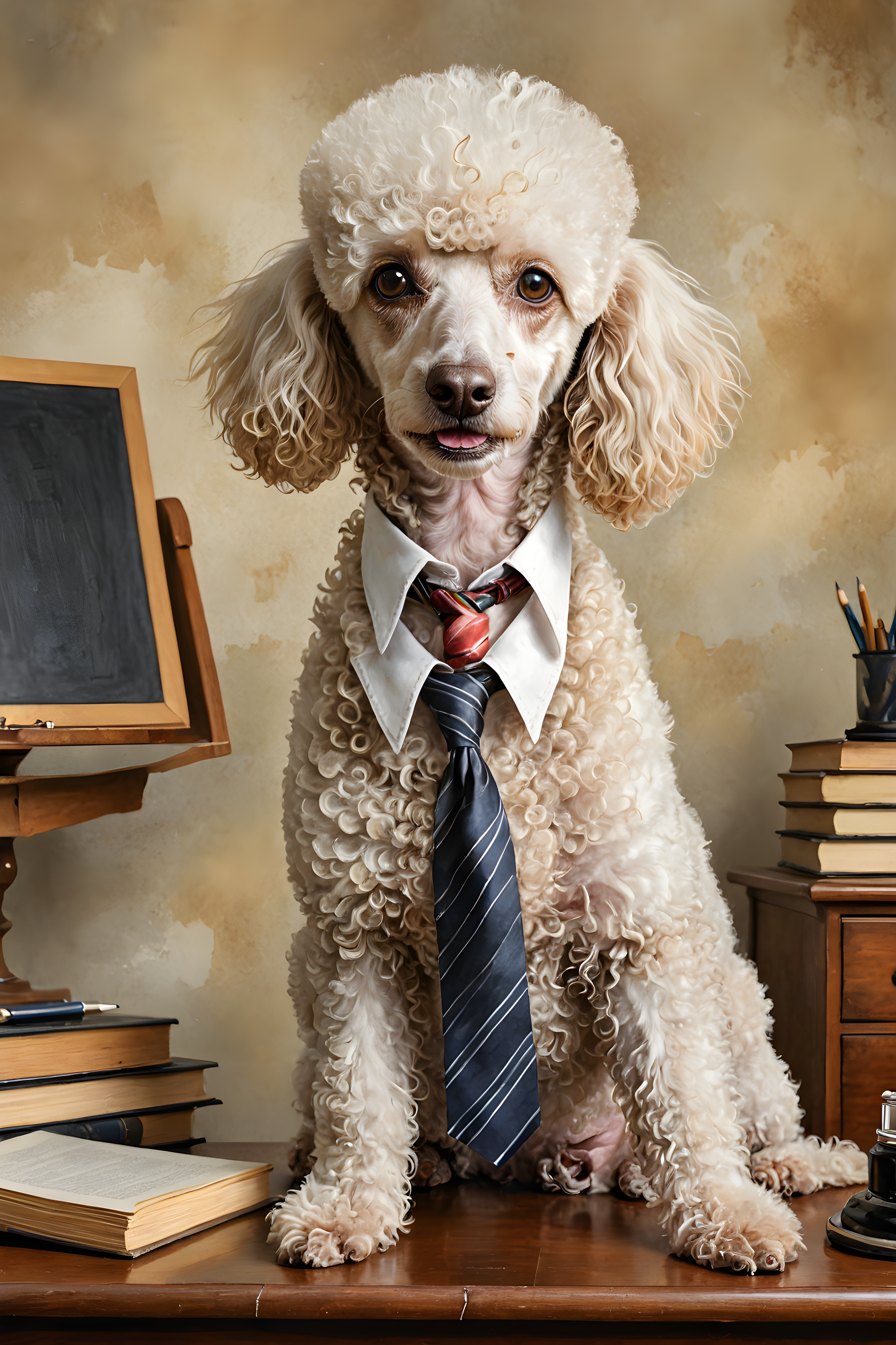 Lawyer Poodle — Watercolor (Funny)