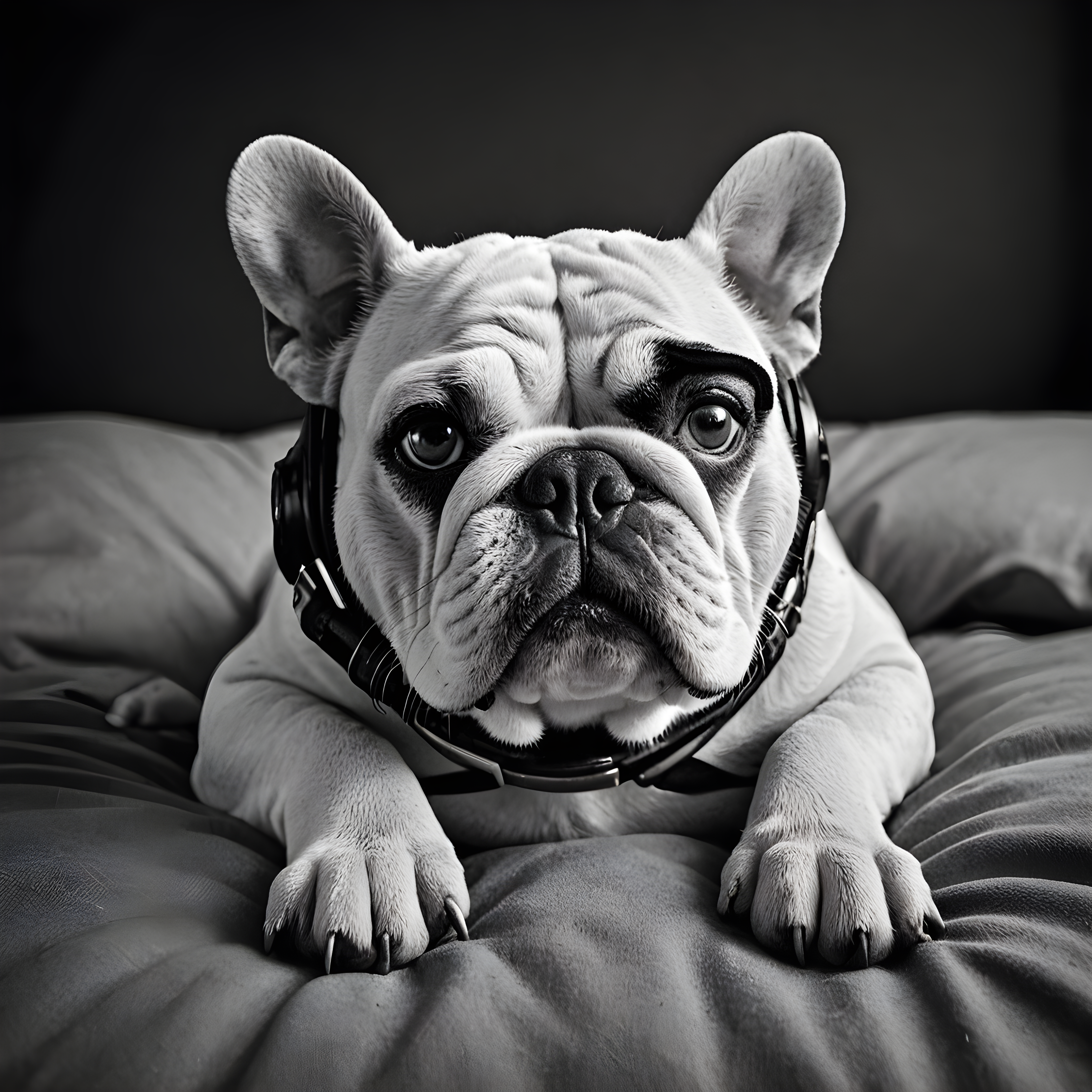 Pilot Bulldog — Black & White (Cute)
