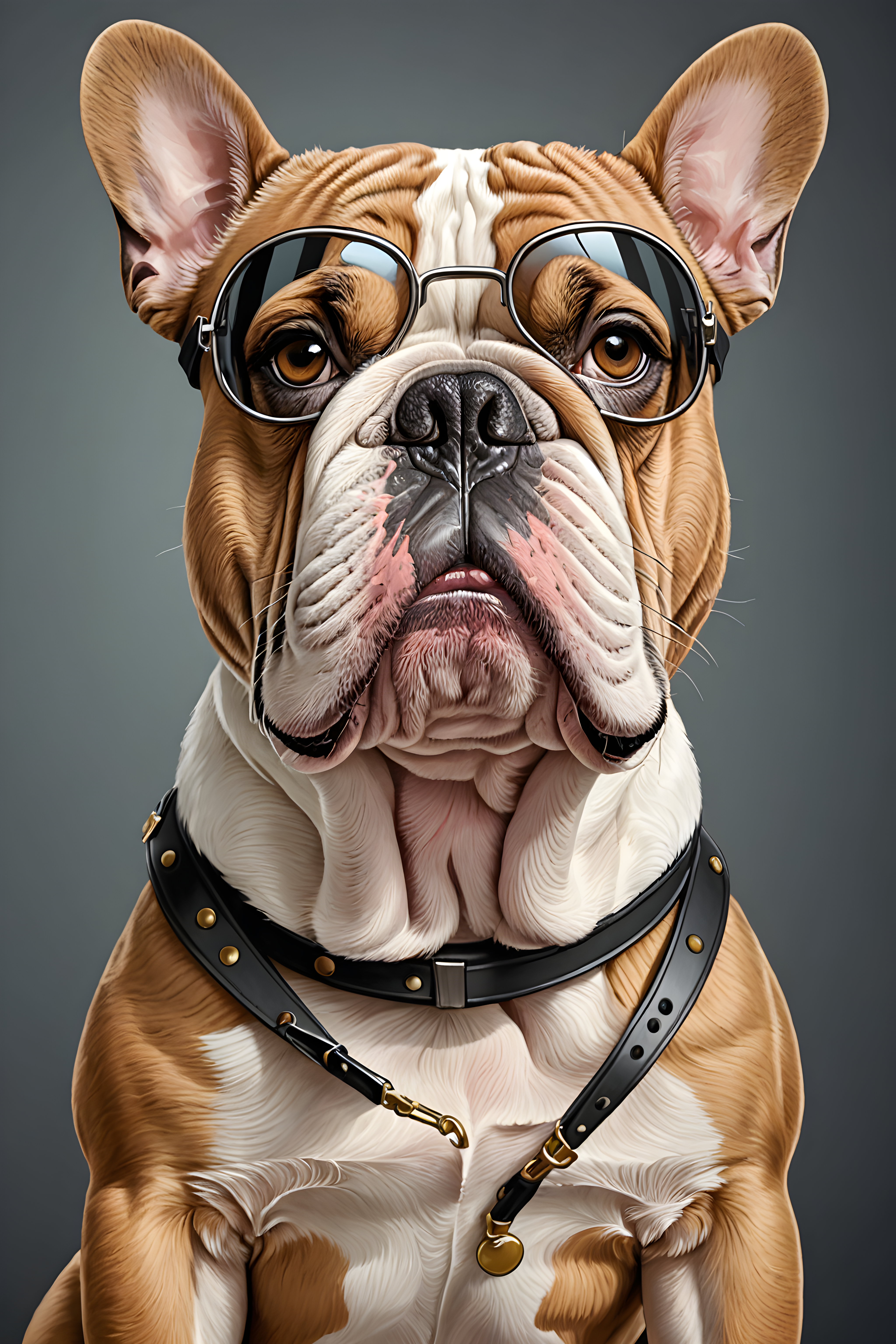 Pilot Bulldog — Line Art (Emotional)