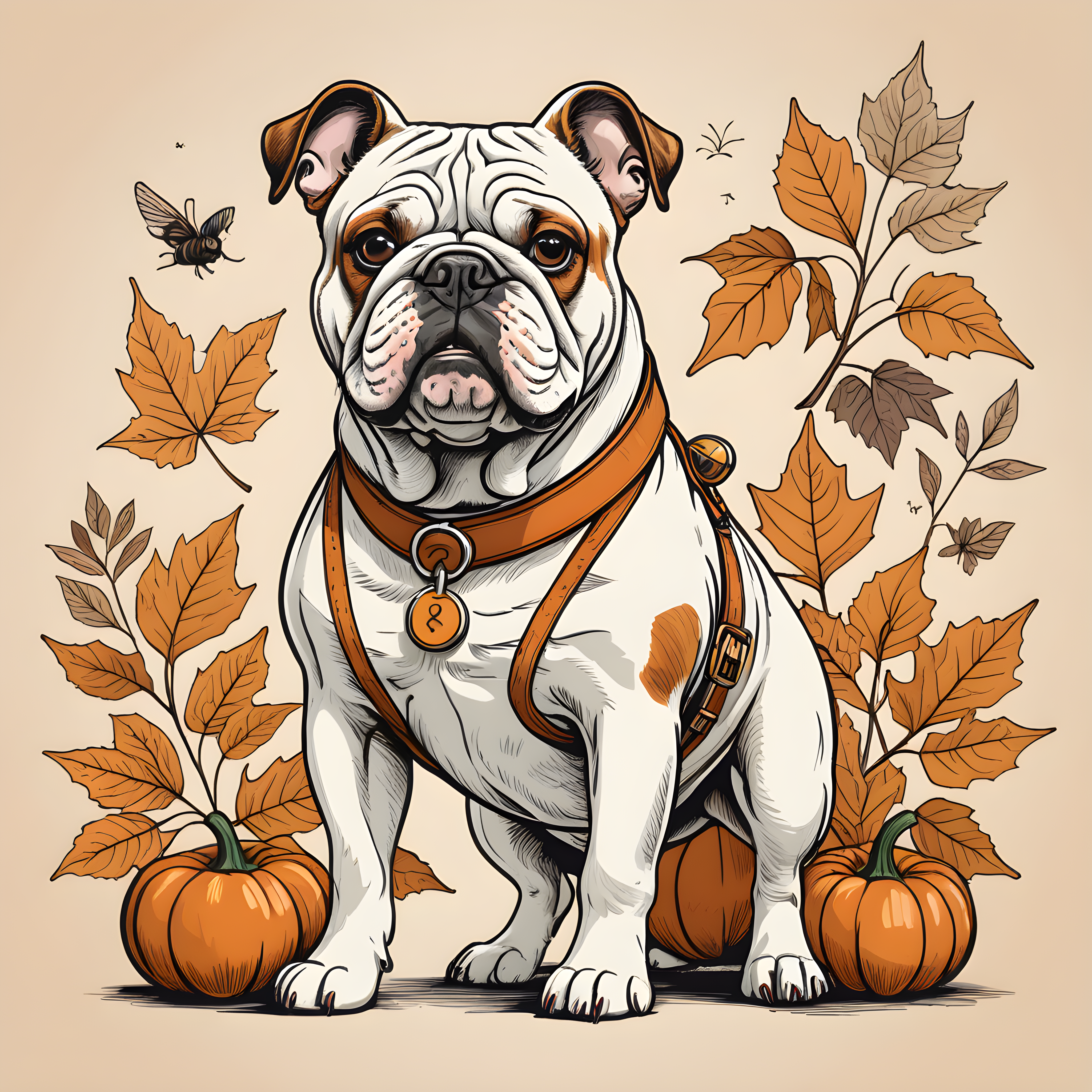 Pilot Bulldog — Line Art (Seasonal)