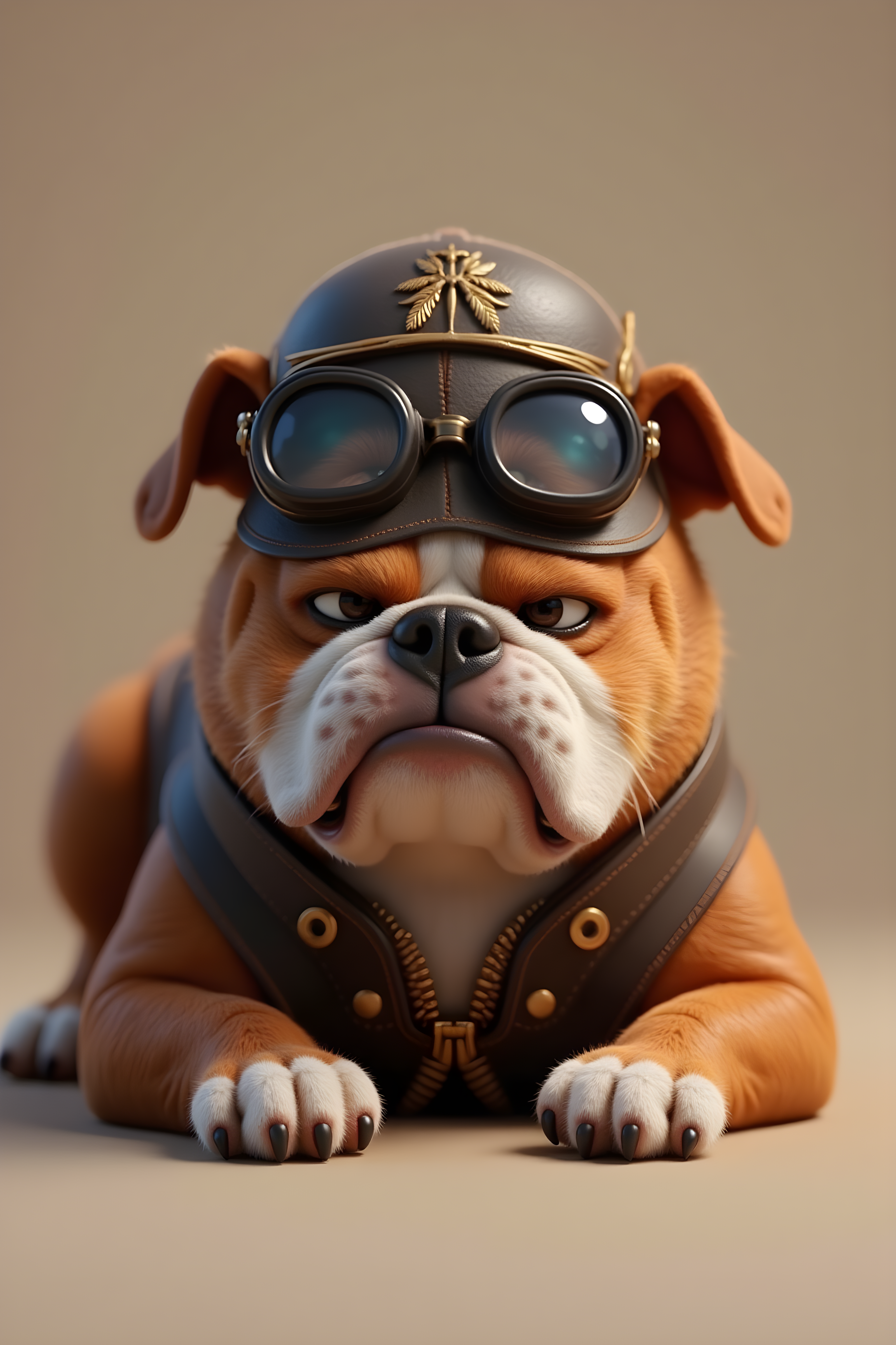 Pilot Bulldog — 3D Render (Savage)