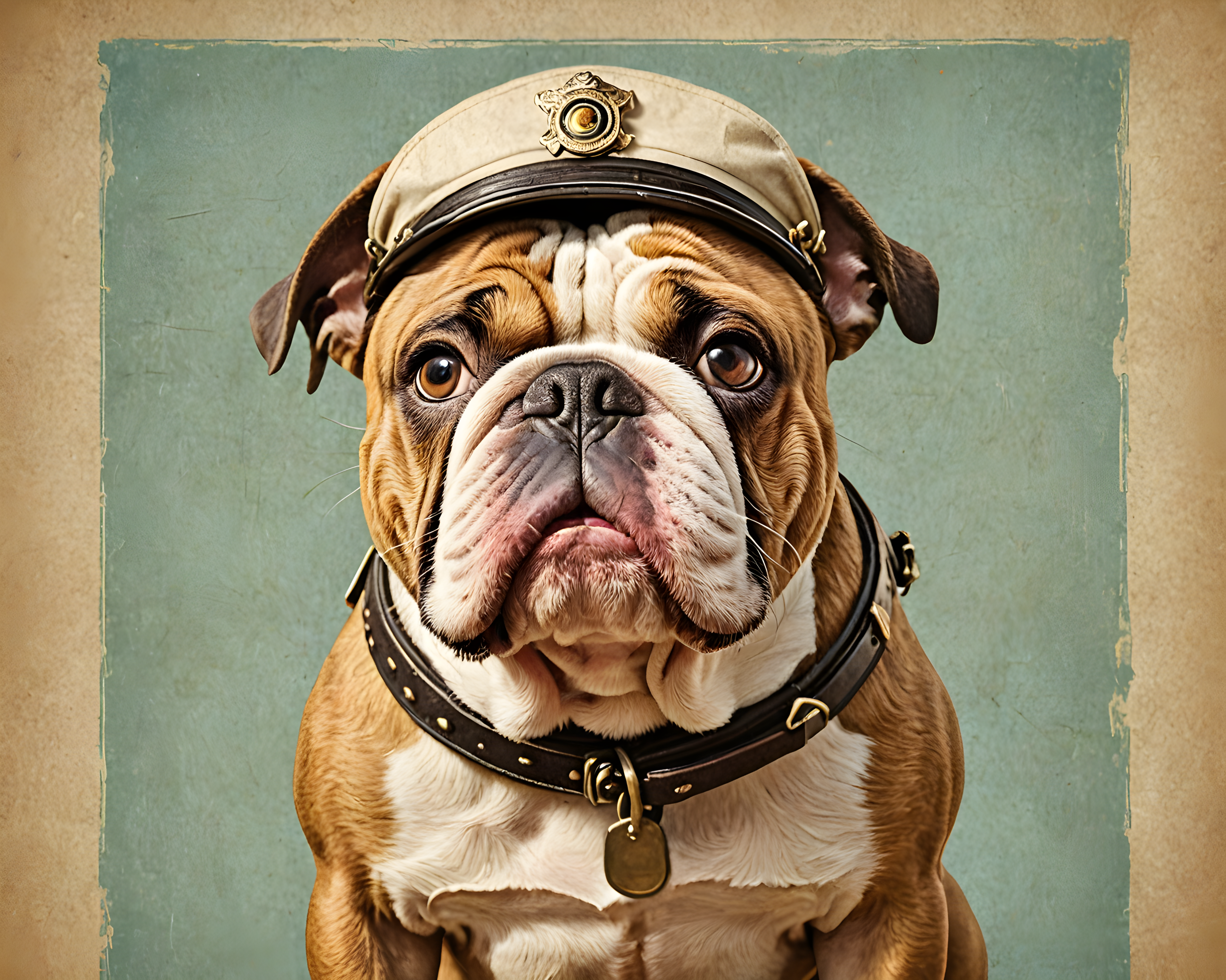 Pilot Bulldog — Vintage Poster (Energetic)