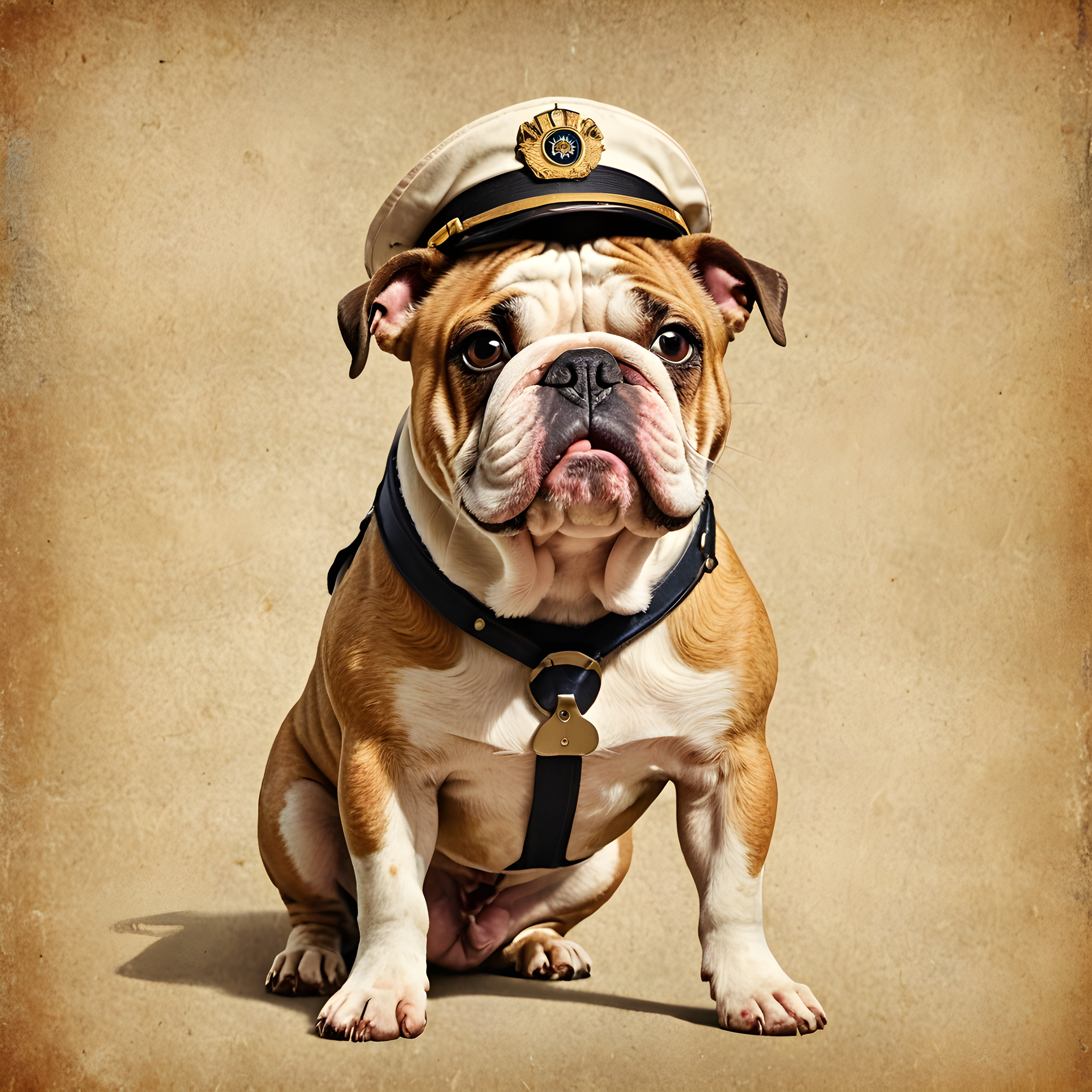 Pilot Bulldog — Vintage Poster (Energetic)