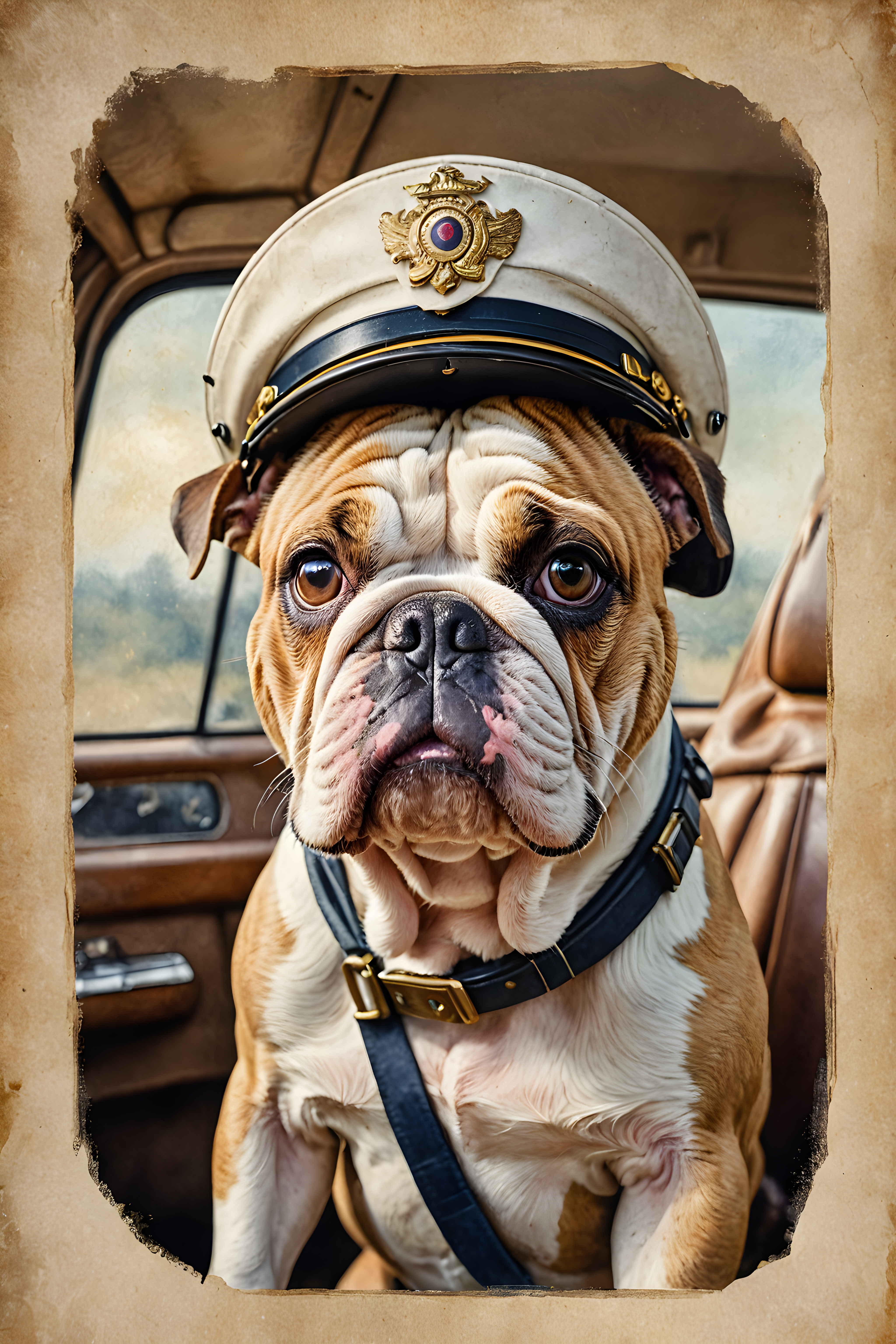 Pilot Bulldog — Watercolor (Fantasy)