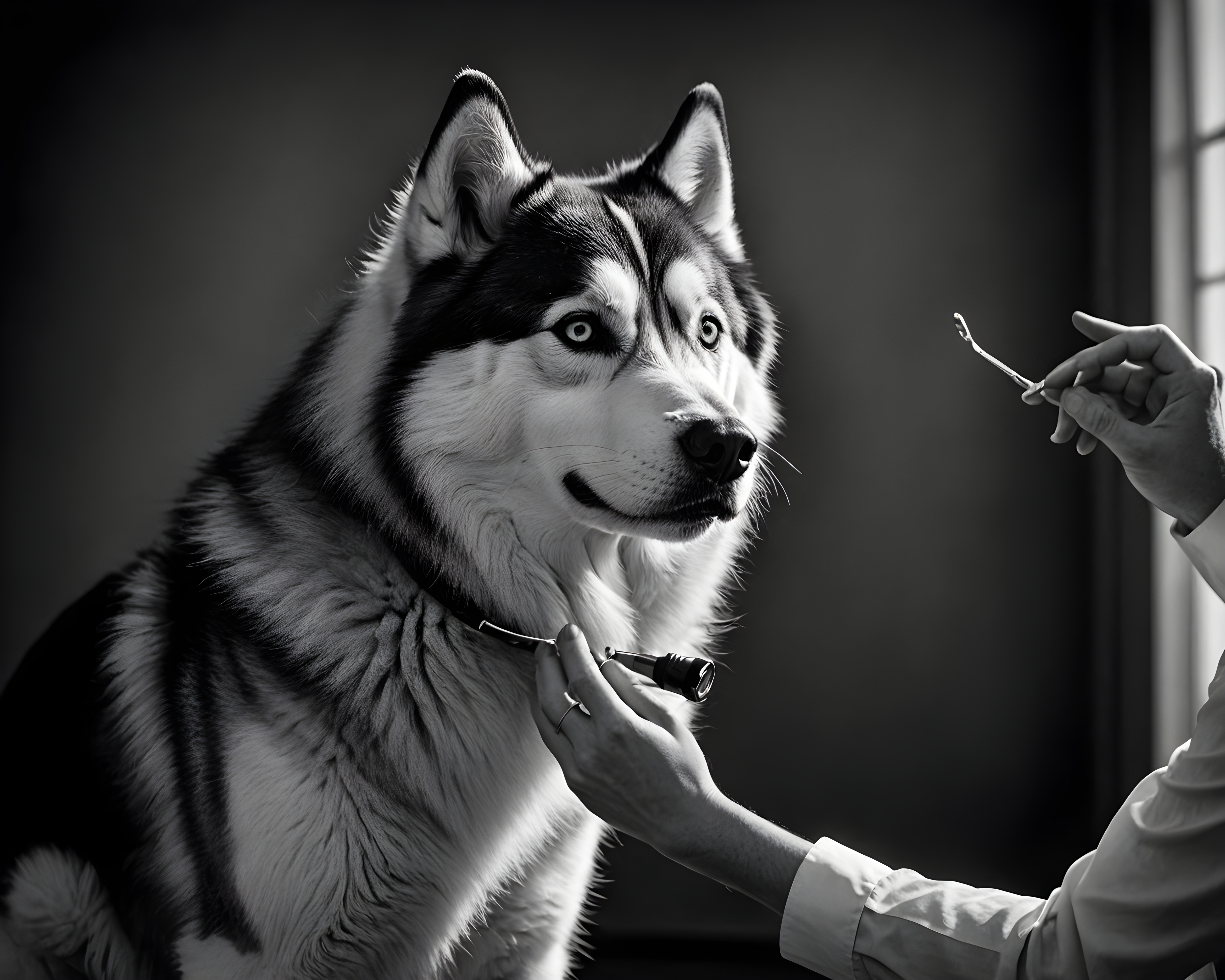 Scientist Husky — Black & White (Motivational)