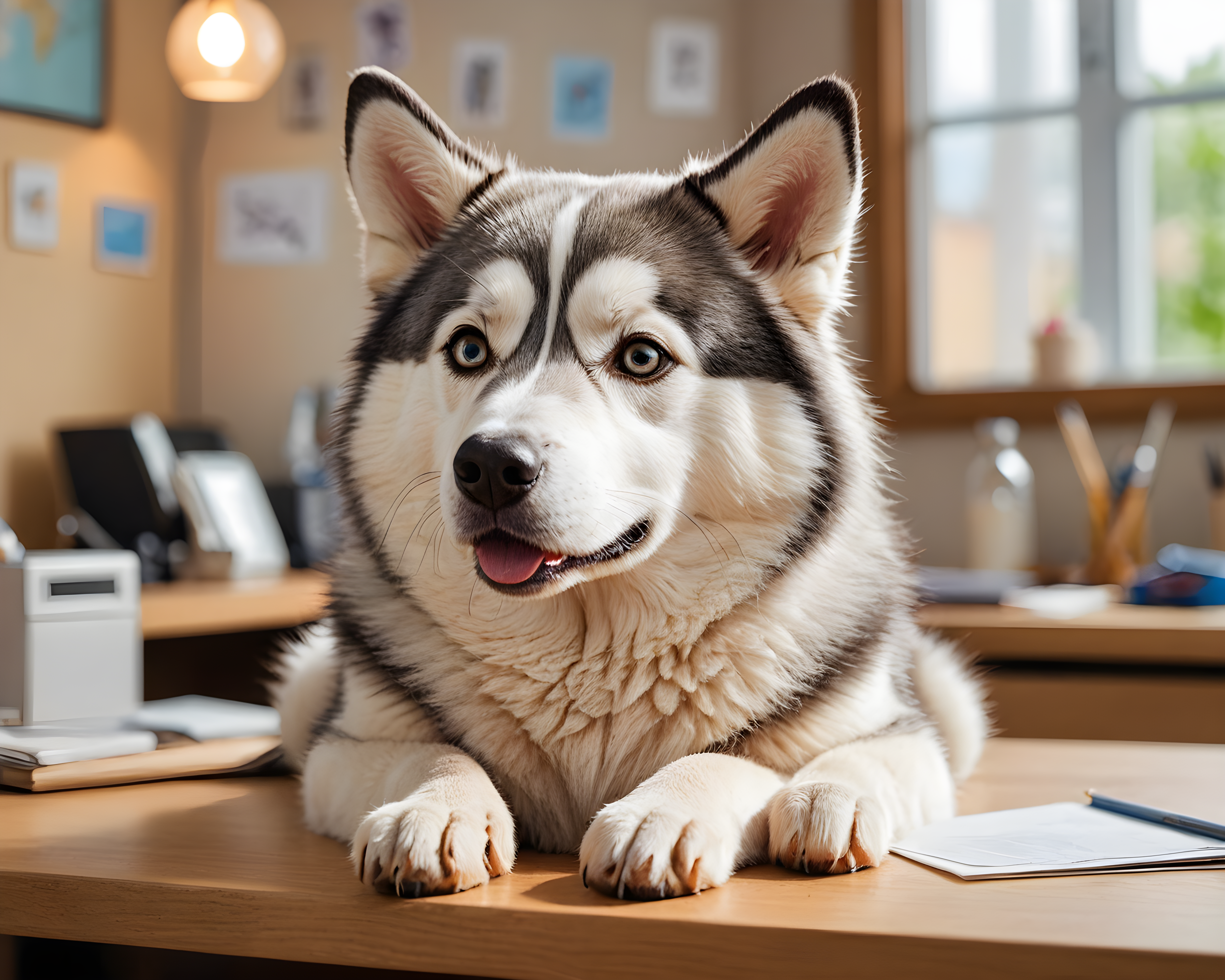 Scientist Husky — Cartoon / Kawaii (Sleepy)