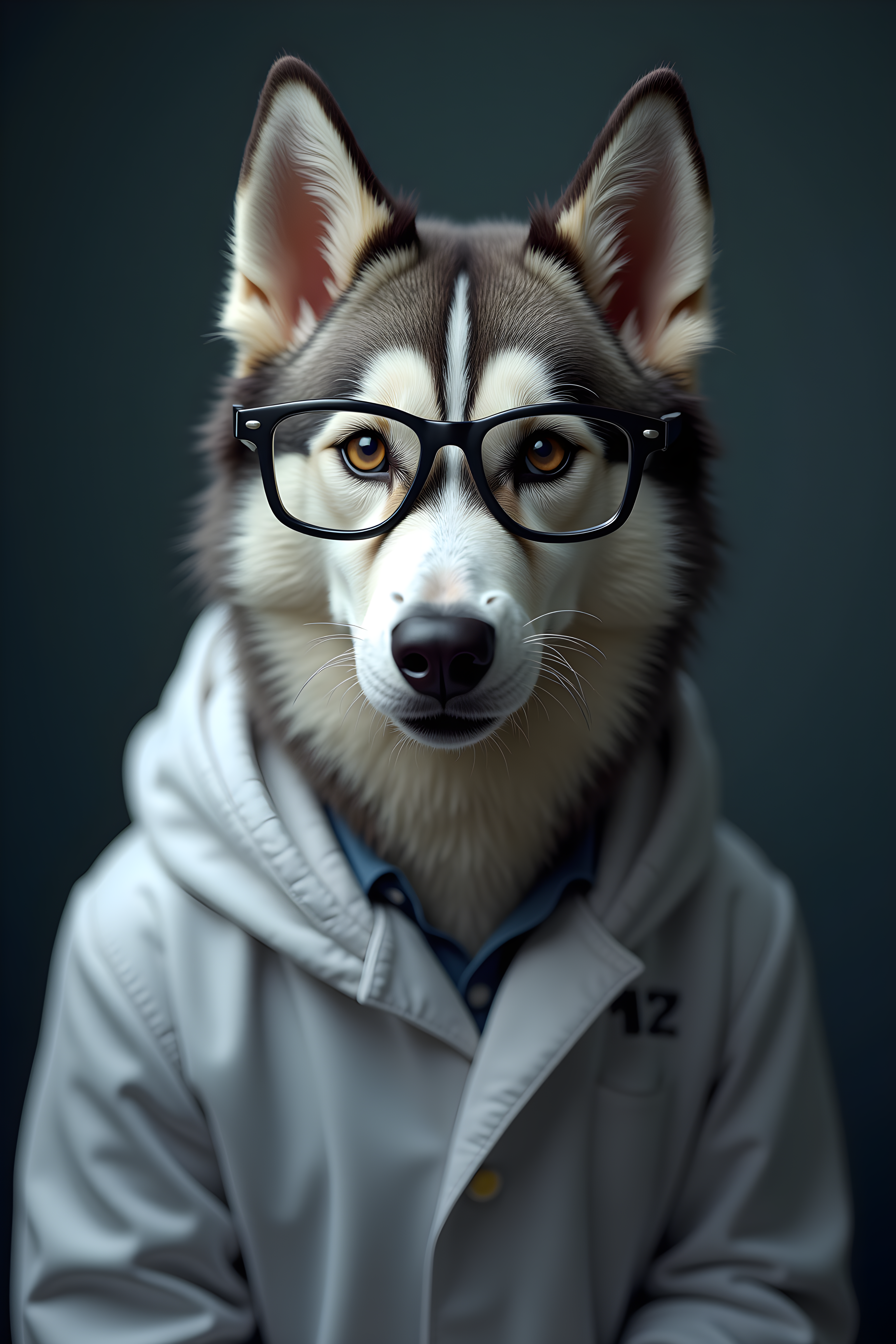 Scientist Husky — Hyper-Realistic (Savage)